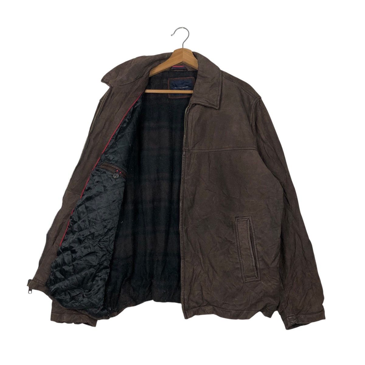Genuine Leather 📌Vintage Genuine Leather Jacket Tommy Hilfiger Blanket Size US XL / EU 56 / 4 - 12 Thumbnail
