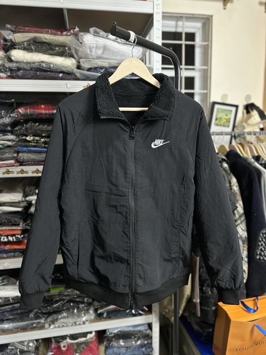 swoosh reversible sherpa jacket