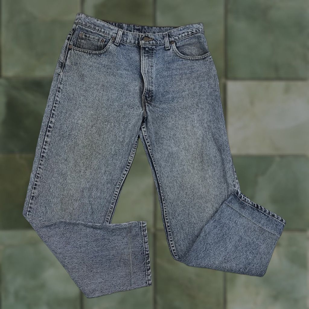 Levi's VINTAGE Levi's Jeans Adult 36x30 Dark Blue Stone Washed Made in USA 90s American Jeans Men's 36 Dark Blue 90s USA Stone Washed Straight Denim Jeans Size US 36 / EU 52 - 1 Thumbnail