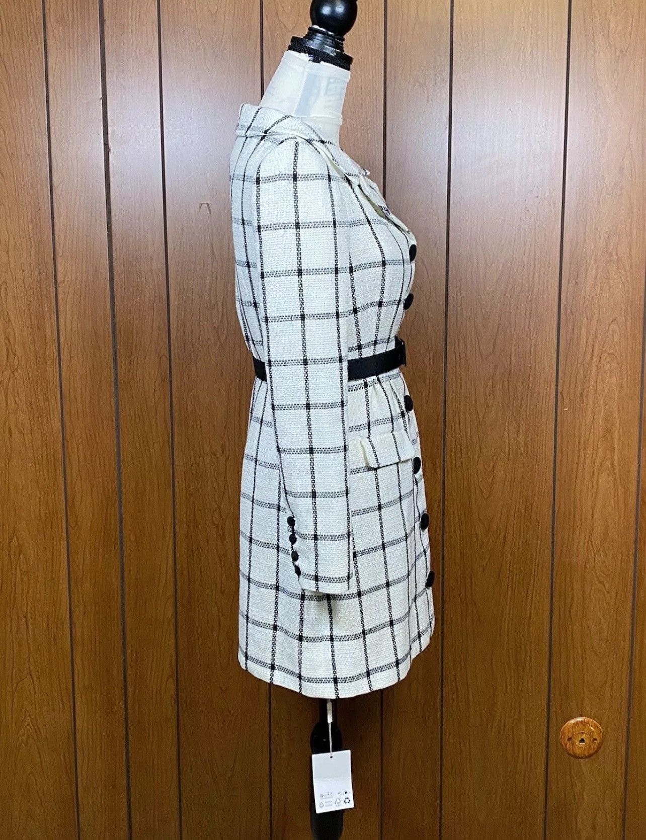 Self-Portrait Self-Portrait Checkered Belted Minidress size 8 Size M / US 6-8 / IT 42-44 - 9 Thumbnail