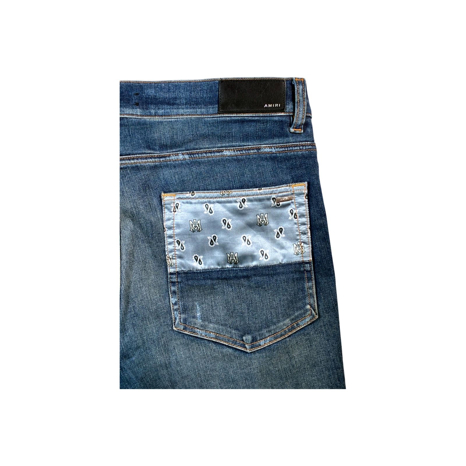 Amiri Amiri Paisley Thrasher Dark Wash Jeans Size US 34 / EU 50 - 3 Thumbnail