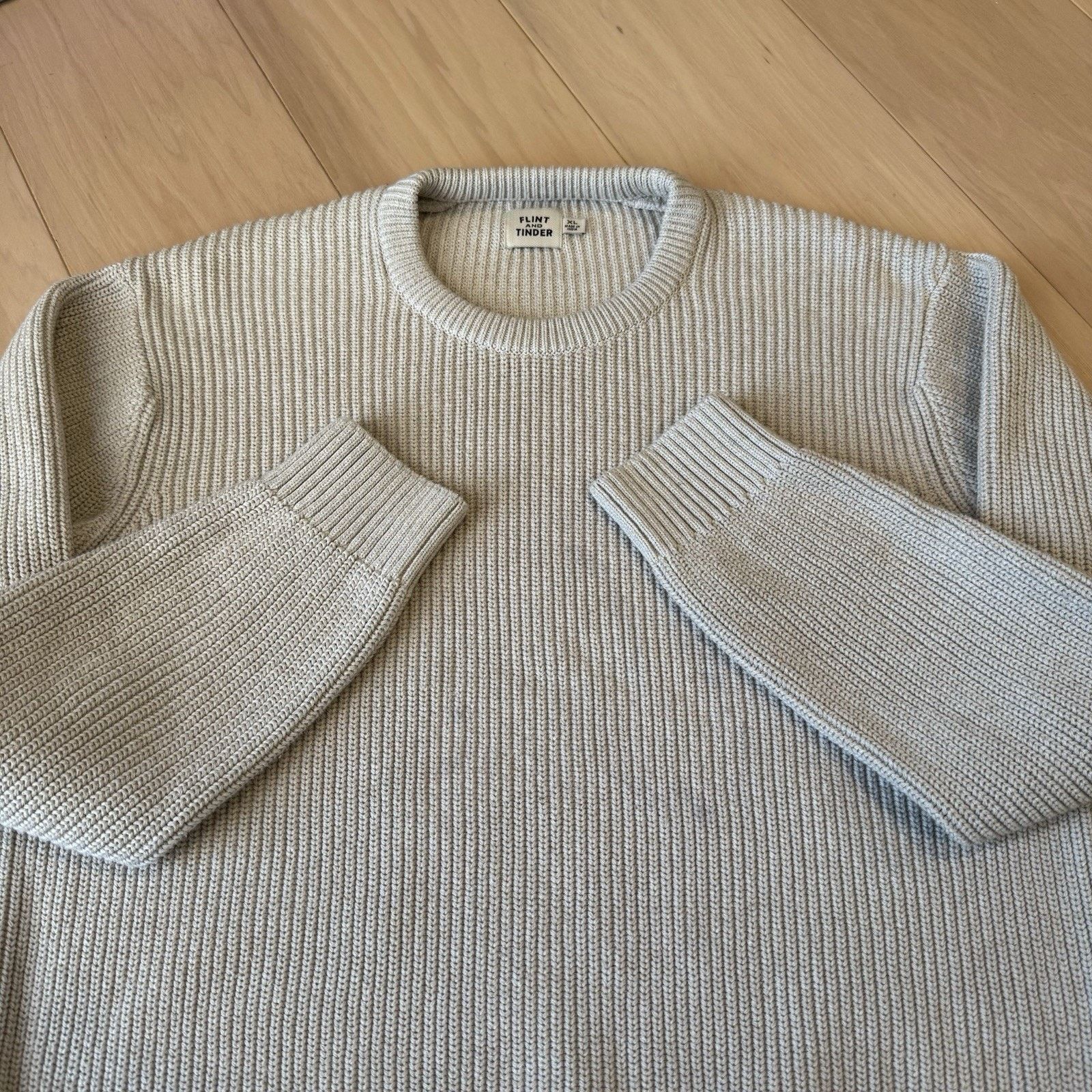 Flint And Tinder Flint and Tinder Bolinas Sweater XL Beige Casual Minimalist Size US XL / EU 56 / 4 - 5 Thumbnail