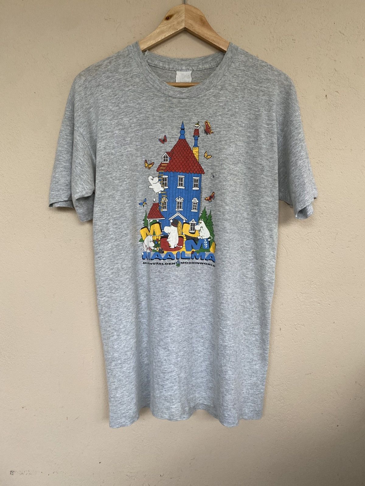 Anime 97' Moomin Characters Thin Paper Tee Size US M / EU 48-50 / 2 - 1 Thumbnail