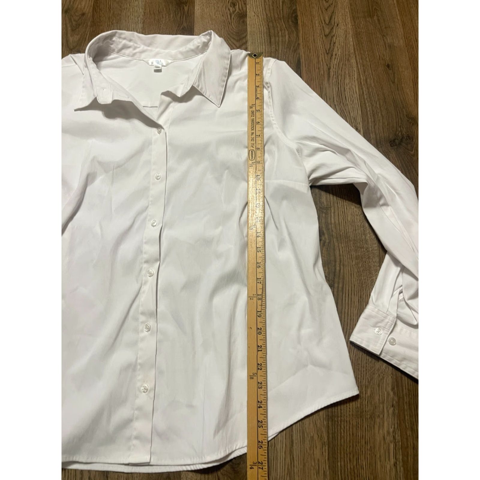 Vintage VINTAGE? No, Time & Tru Shirt Women's 3XL White Long Sleeve Button Up Blouse Shirt Size XXL / US 16-18 / IT 52-54 - 7 Thumbnail