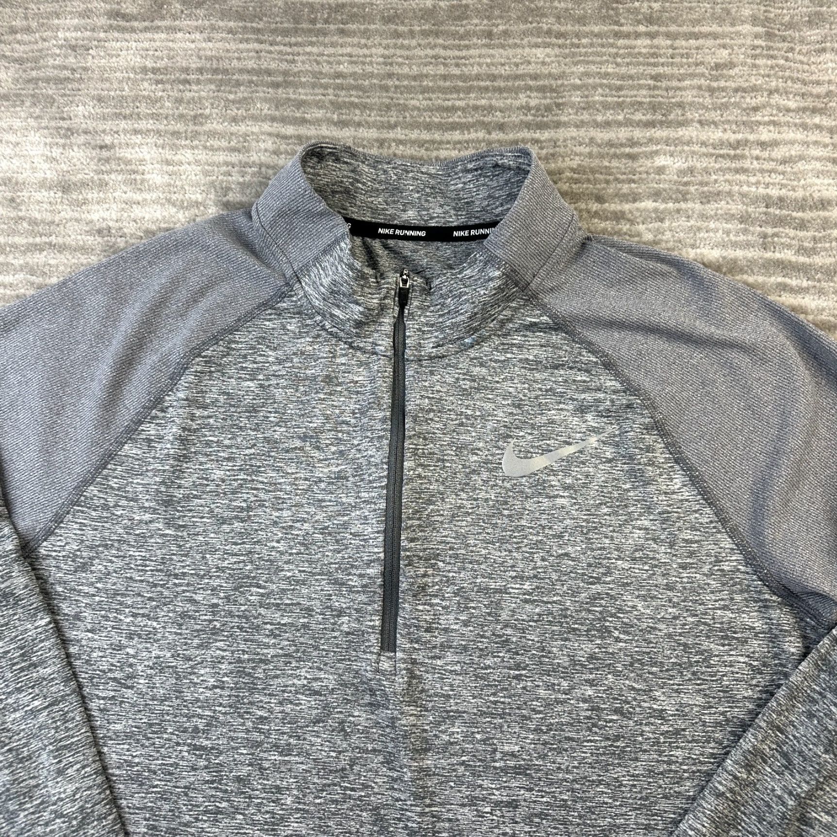 Nike Nike Sweater Mens Large Gray Half Zip Element Running Marathon Dri Fit Size US L / EU 52-54 / 3 - 3 Thumbnail
