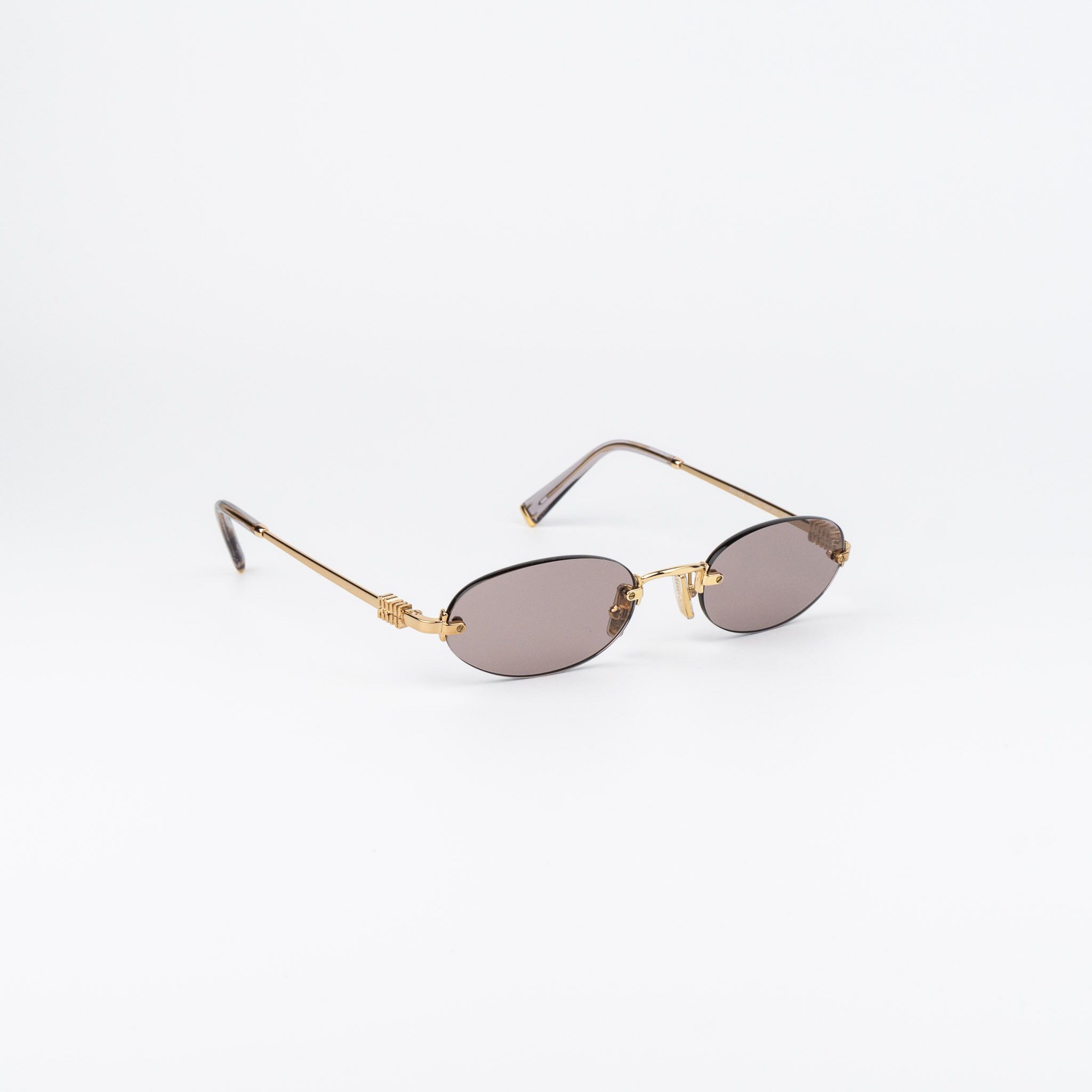 Miu Miu Miu Miu Women Sunglasses Oval MUA54S 5AK20I NEW AUTHENTIC Size ONE SIZE - 4 Thumbnail