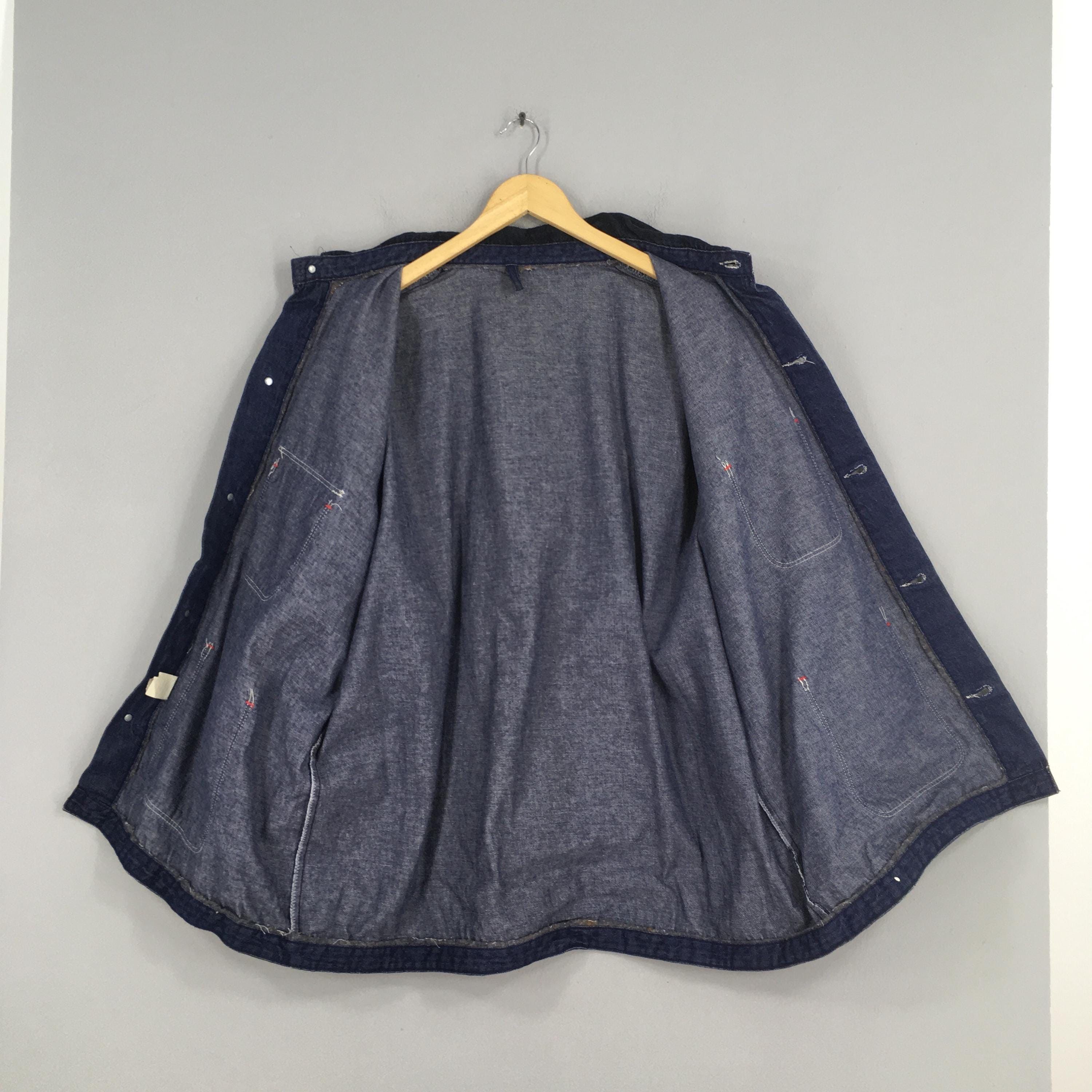 Wrangler 1970s Wrangler Sanforize Blue Chore Denim Jacket XLarge Size US XL / EU 56 / 4 - 5 Thumbnail