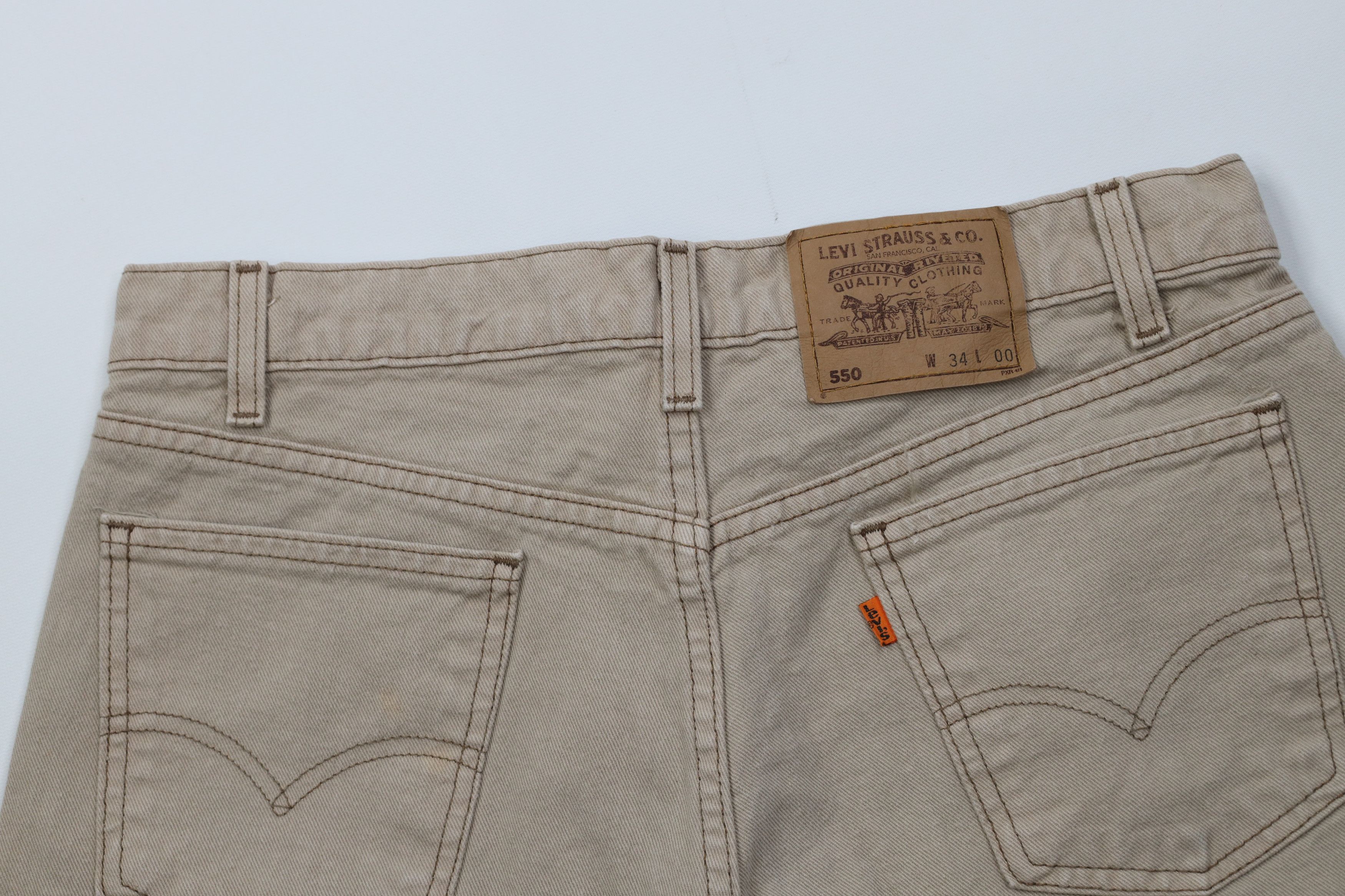 Levi's Vintage 90s Levis 550 Orange Tab Fit Denim Jean Shorts USA Size US 34 / EU 50 - 9 Thumbnail