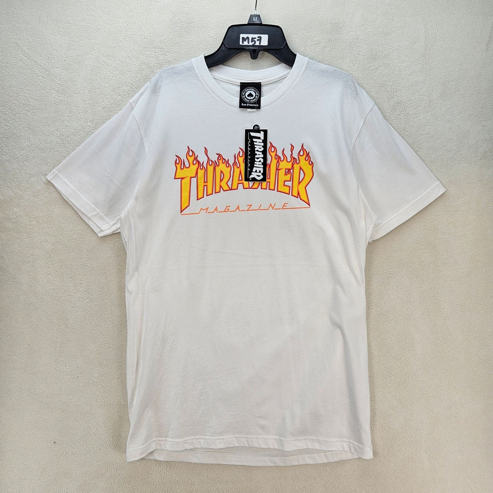 Thrasher THRASHER MEN'S MEDIUM WHITE TSHIRT FLAME LETTERS NWT Size US M / EU 48-50 / 2 - 1 Thumbnail