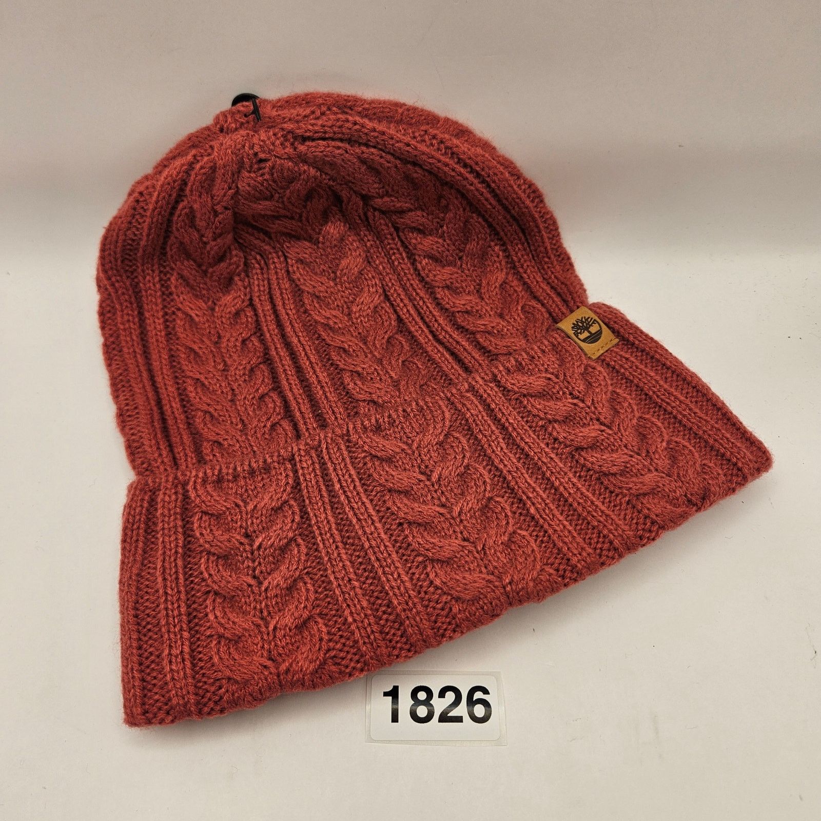 Timberland TIMBERLAND WOMEN'S OS BEANIE LEATHER WHEAT LOGO NWT HAWTHORN Size ONE SIZE - 1 Thumbnail