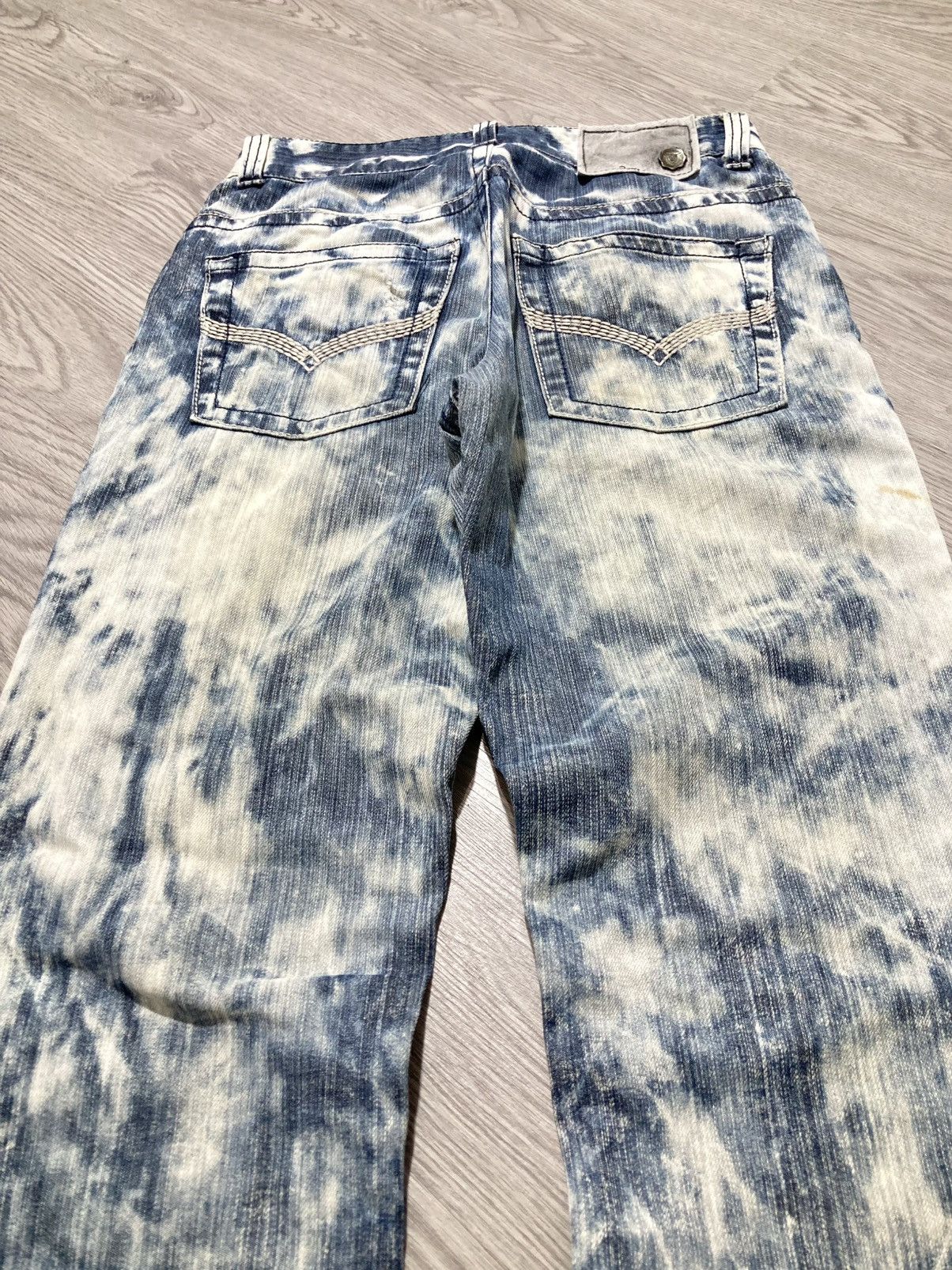 Tornado Mart 2000s Ugiz Distressed Ripped Acid Wash Denim Tornado Style Size US 29 - 14 Thumbnail