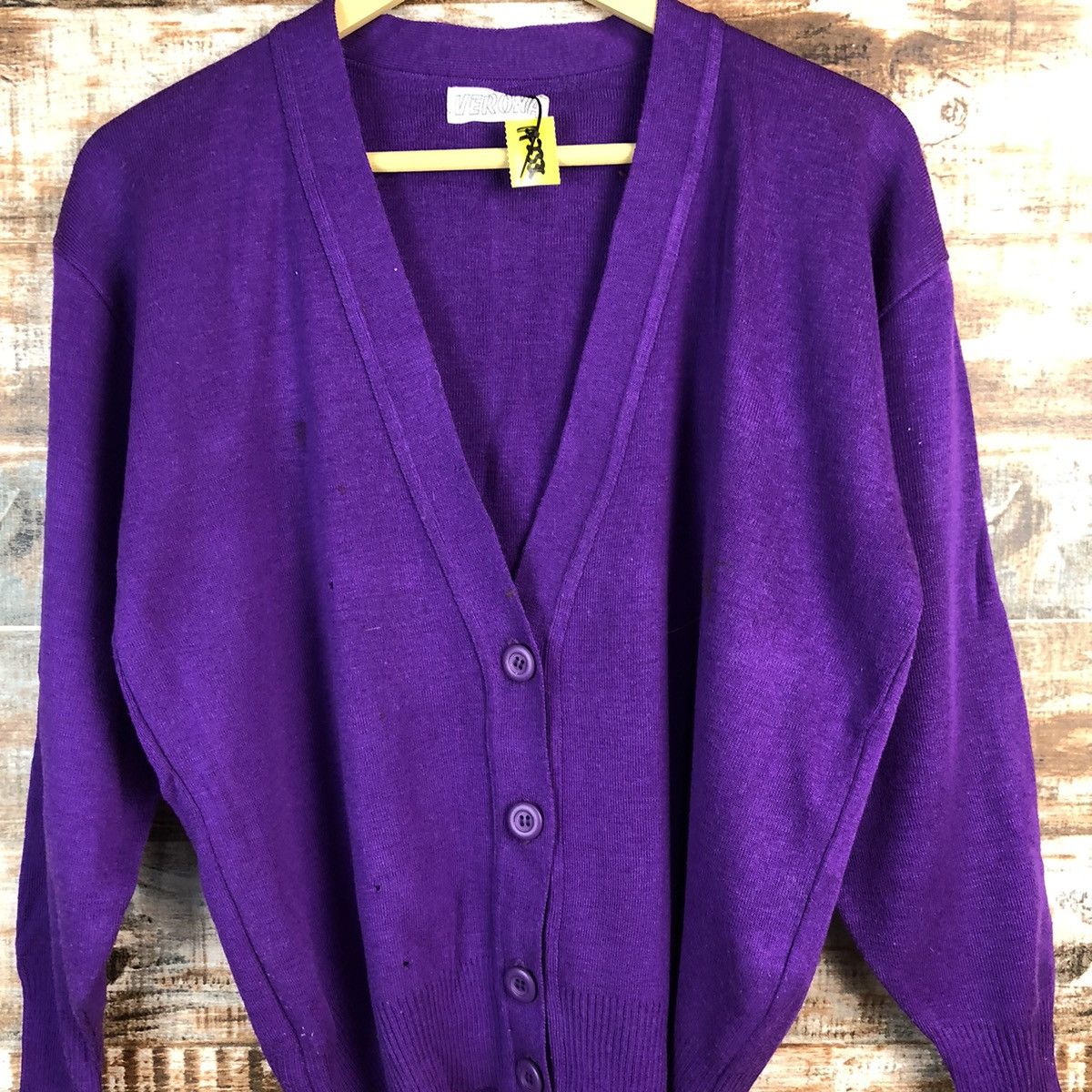 Vintage Verona vintage Japan Purple Cardigan Knitwear #A2336 Size M / US 6-8 / IT 42-44 - 5 Thumbnail