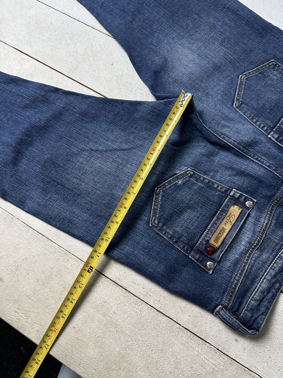 Moschino 🚨 RARE MOSCHINO WITH LOGO WOMEN DENIM JEANS Size 29" - 13 Thumbnail