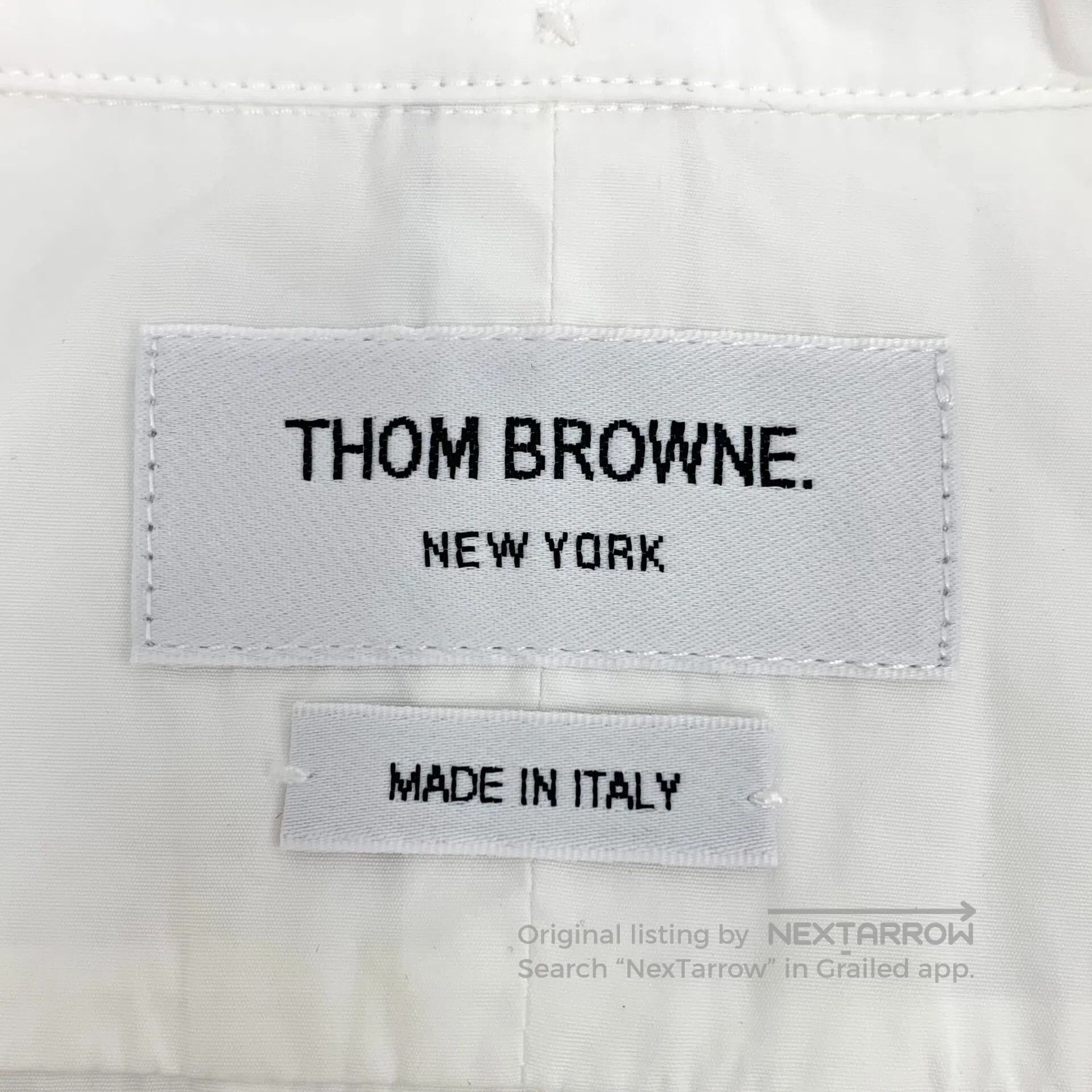 Thom Browne Thom Browne White Cotton Long Sleeve Shirt| Size US L / EU 52-54 / 3 - 6 Thumbnail