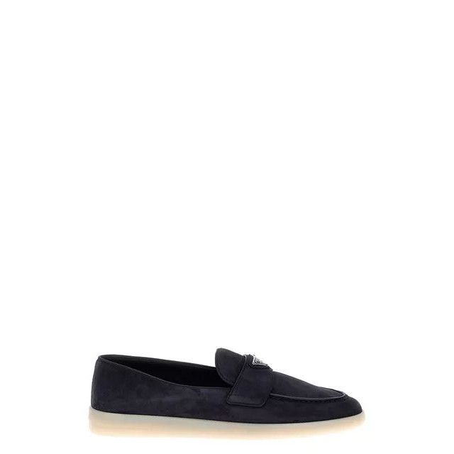 Prada PRADA Blue Suede Loafers New & Authentic (Men's size:7;) Size US 7 / EU 40 - 1 Thumbnail
