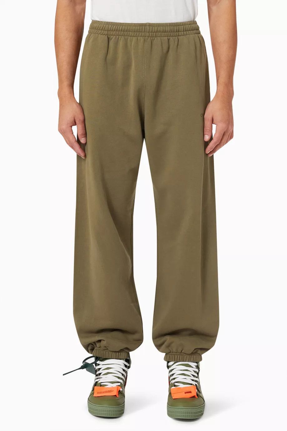 Off-White o1y0225 Logo Jogger & Sweatpant in Military Green Size US 32 / EU 48 - 1 Thumbnail