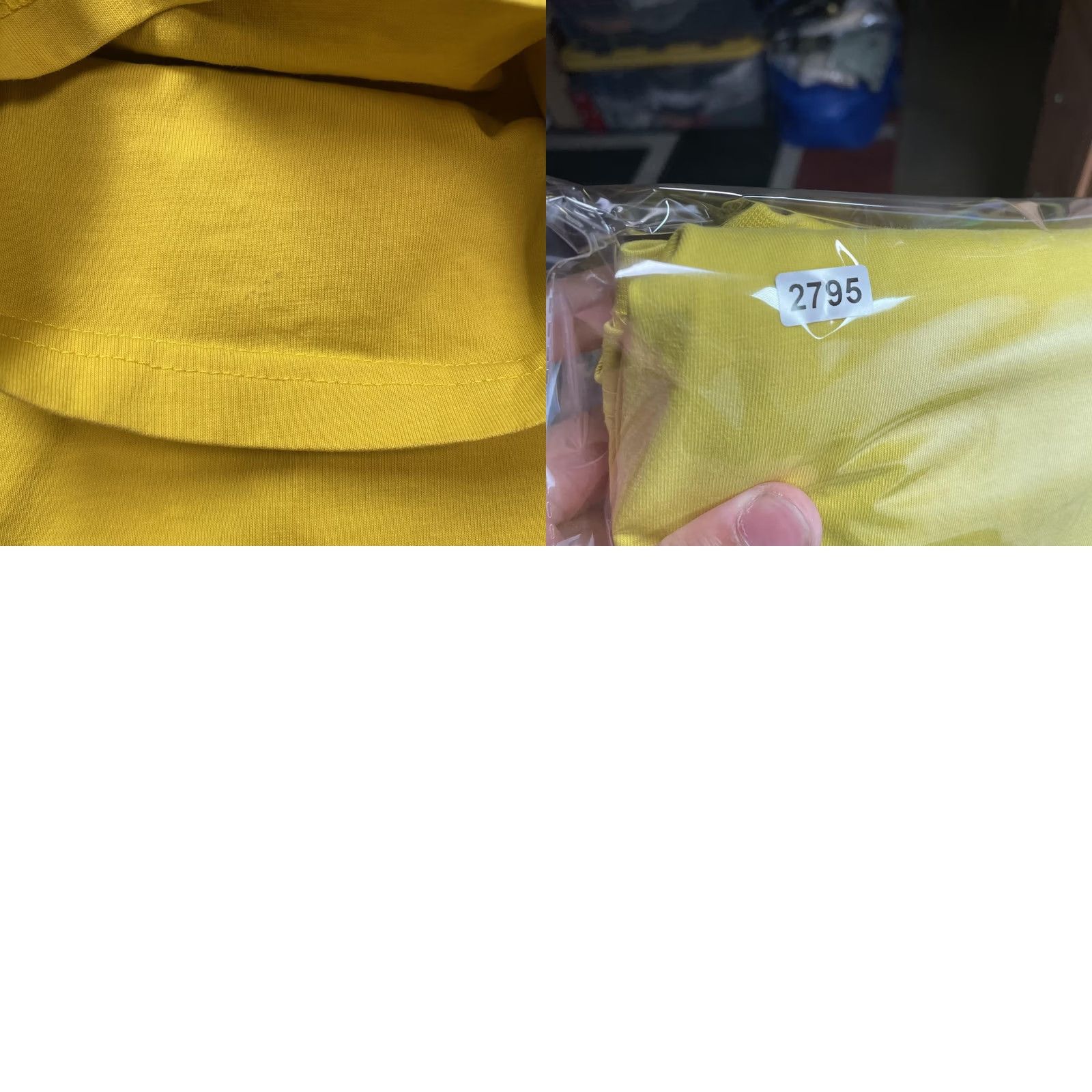 Pangaia Pangaia Shirt Mens XL Yellow Organic Cotton Mock Neck Long Sleeve Tee T-Shirt Size US XL / EU 56 / 4 - 8 Thumbnail