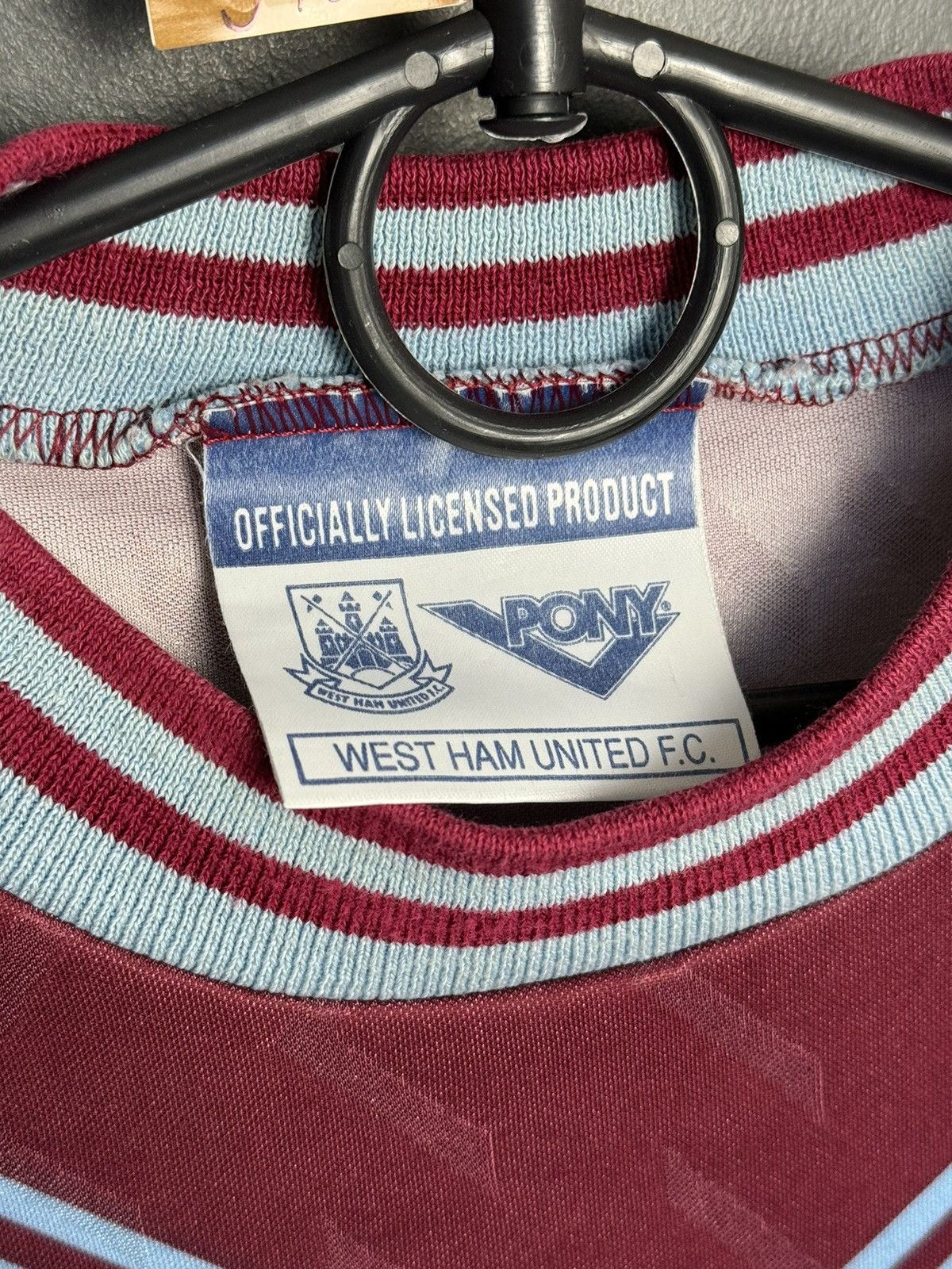 PONY West Ham United 93/95 Home Football Jersey Size US XL / EU 56 / 4 - 16 Thumbnail