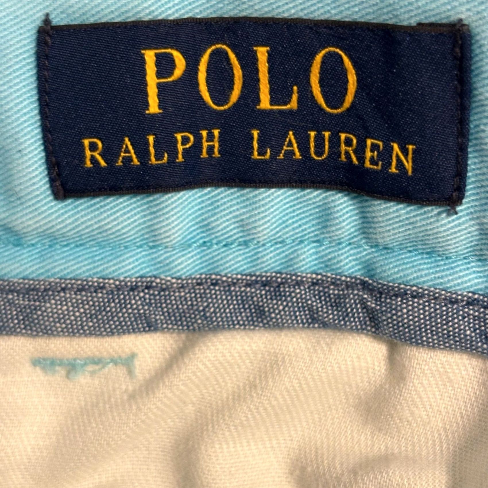 Polo Ralph Lauren Polo Ralph Lauren Mens Chino Shorts Light Blue Cotton Twill 36 Size 38 9in Inseam Size US M / EU 48-50 / 2 - 2 Thumbnail