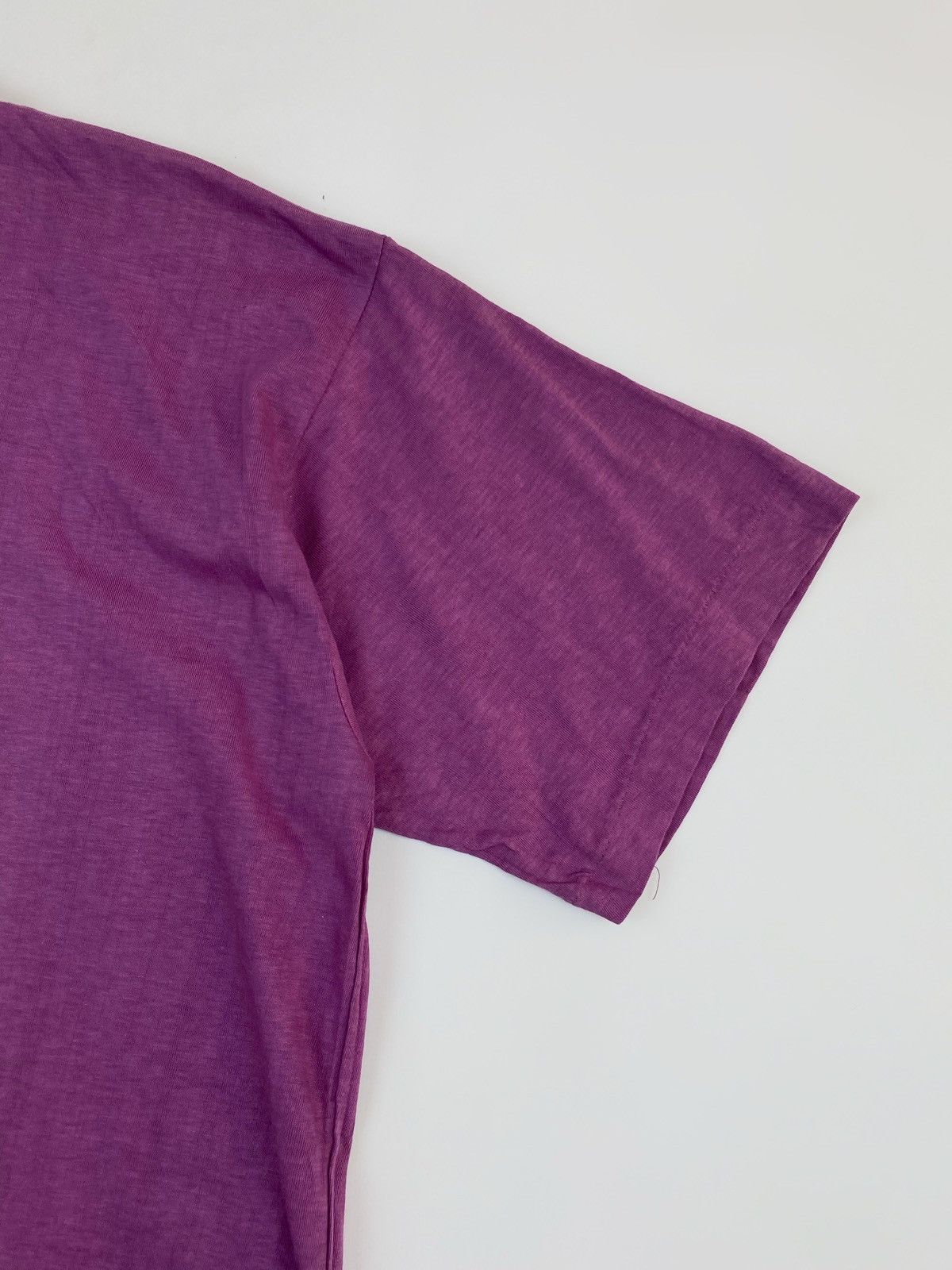 Vintage 1990’s Vintage Blank Single Stitch Purple T-Shirt Size US XL / EU 56 / 4 - 4 Thumbnail