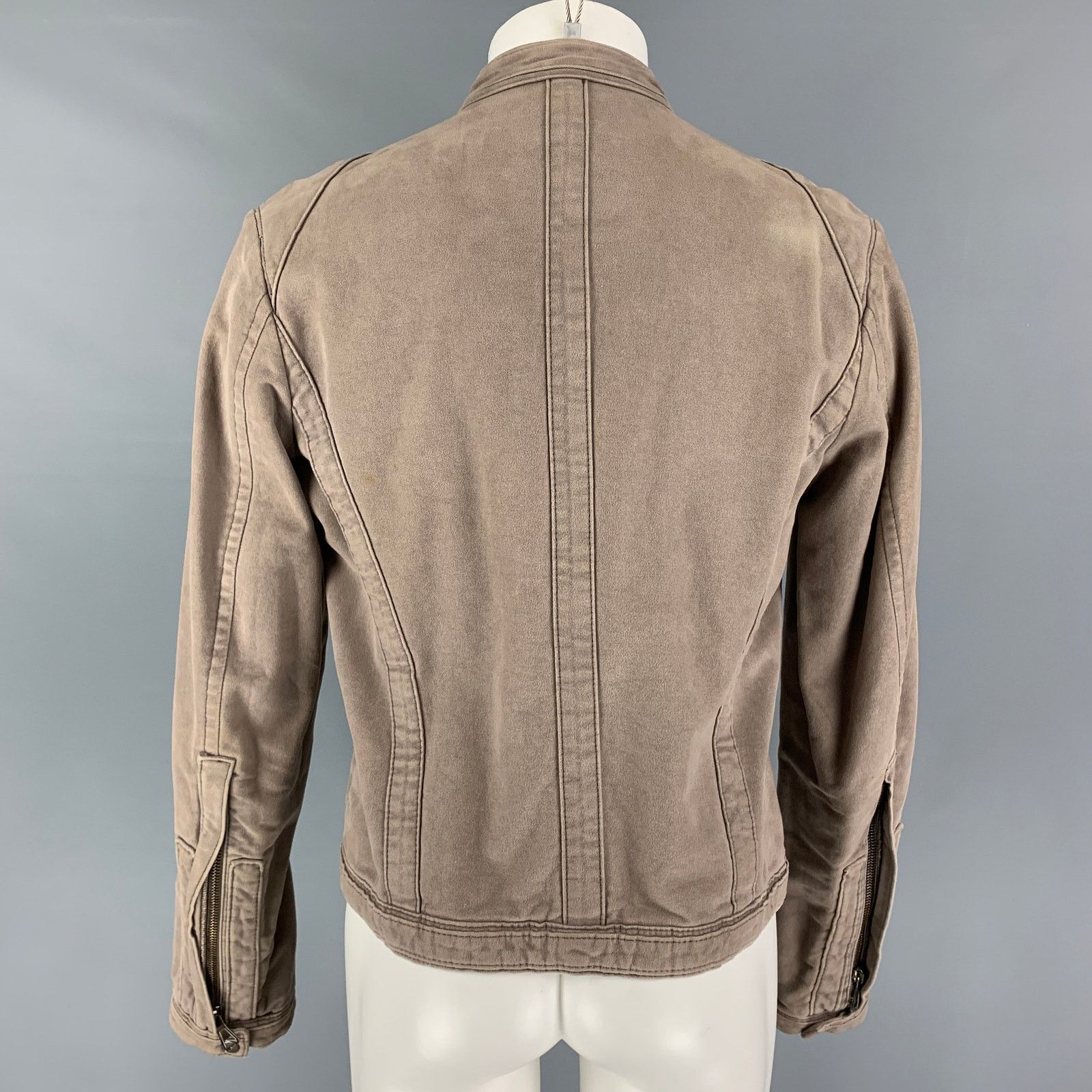 Dsquared2 DSQUARED2 Size 40 Taupe Moleskin Zip Up Jacket Size US L / EU 52-54 / 3 - 4 Thumbnail