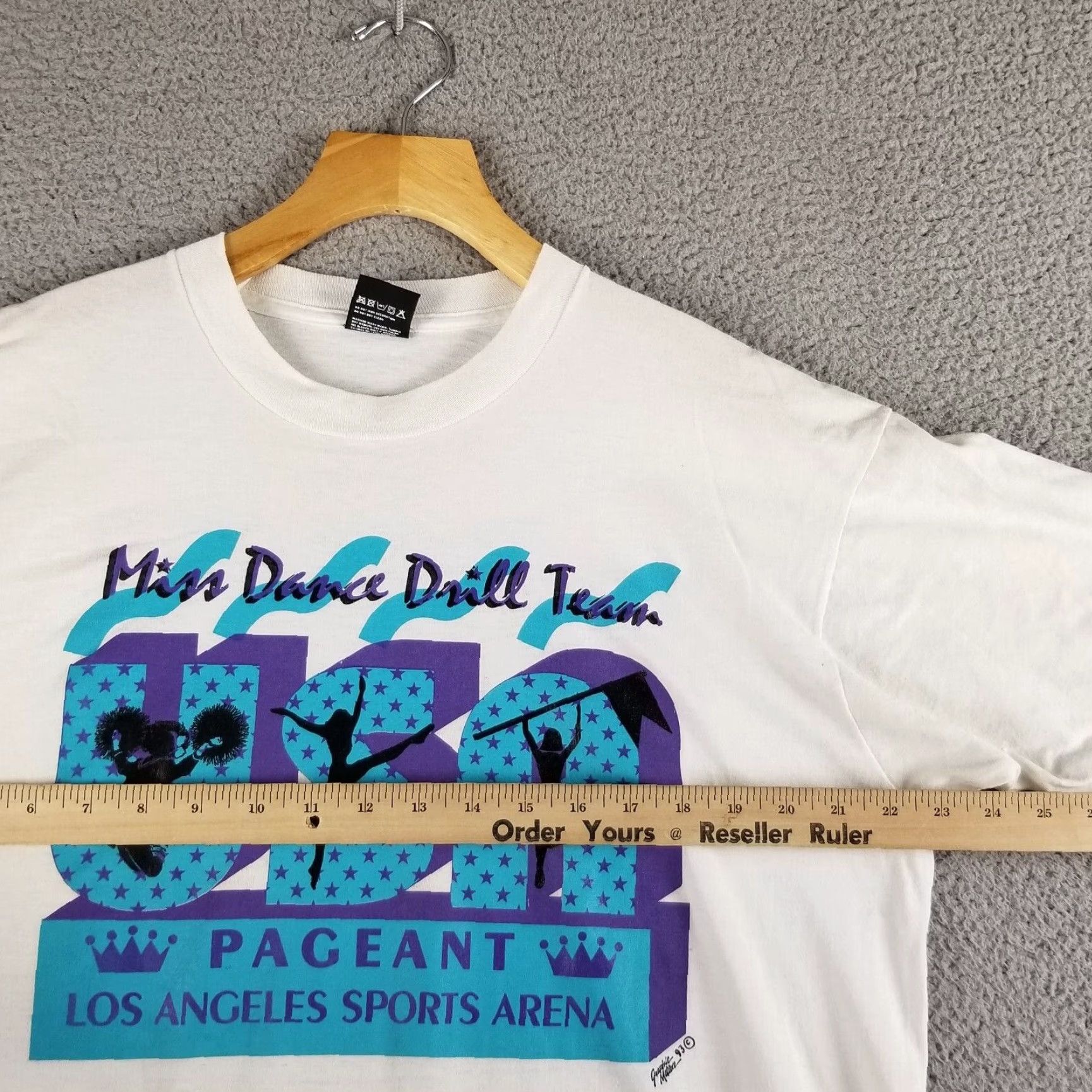 Vintage VINTAGE Screen Stars Los Angeles Shirt XL White Double-Sided 1990s USA Dance Pageant Mens Shirt Size US XL / EU 56 / 4 - 6 Thumbnail