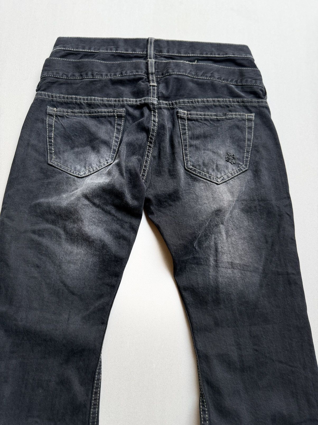 Japanese Brand Double waist flare jeans Size US 26 / EU 42 - 4 Thumbnail