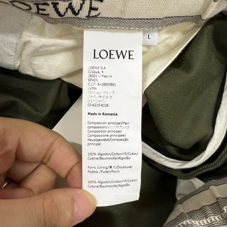 Loewe LOEWE sizeL Military green striped trousers Size 34" / US 12 / IT 48 - 4 Thumbnail