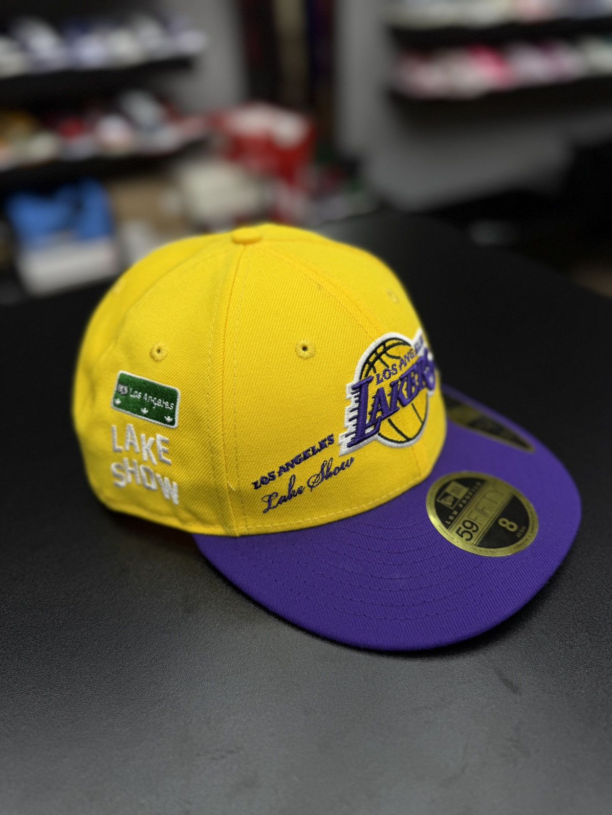 New Era New ERA Size 8 Fitted Hat Lakers Yellow Purple Size ONE SIZE - 3 Thumbnail