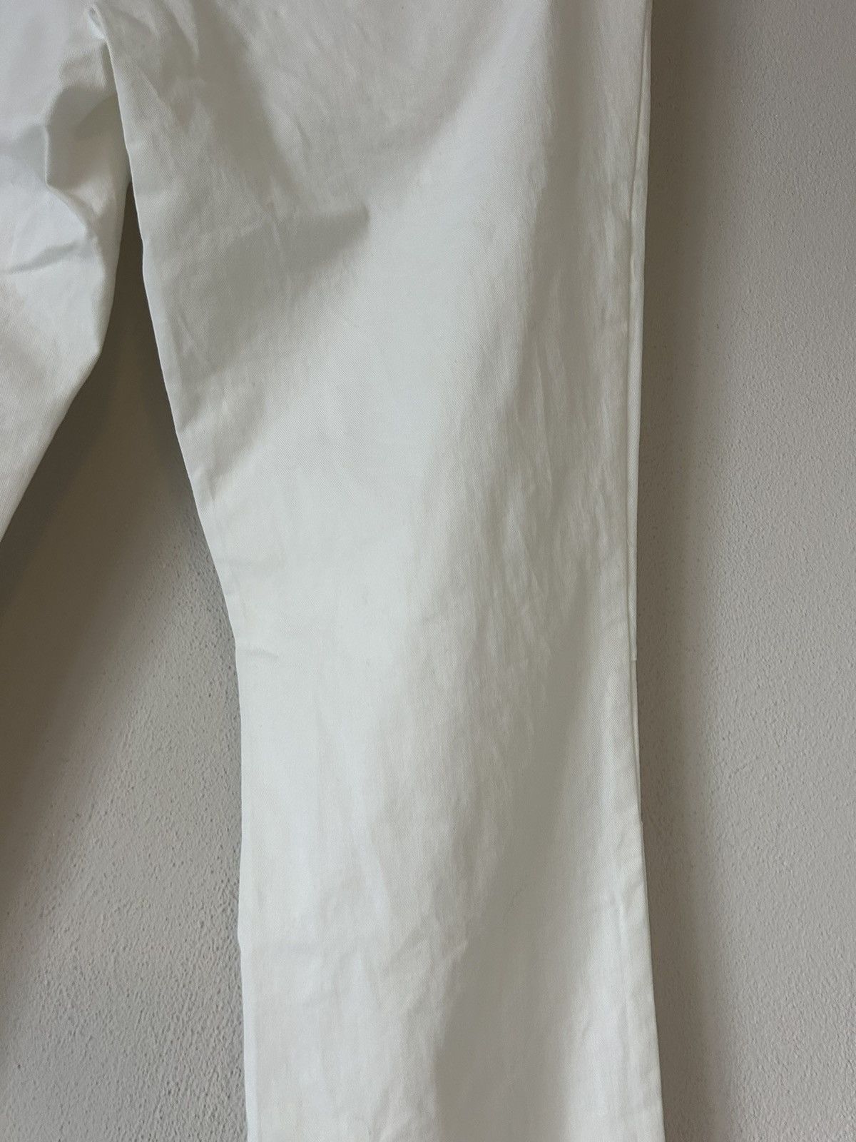 Gucci White Slim Fit Pants - Cotton Blend with Subtle Logo Detail Size US 30 / EU 46 - 11 Thumbnail