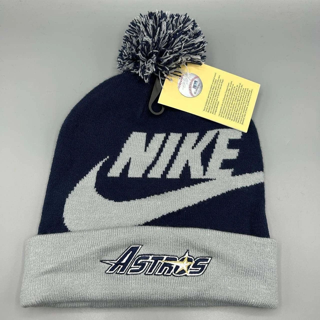 Nike Houston Astros x Nike Hat Men Cuffed Beanie Pom Pom Cap New Size ONE SIZE - 1 Thumbnail