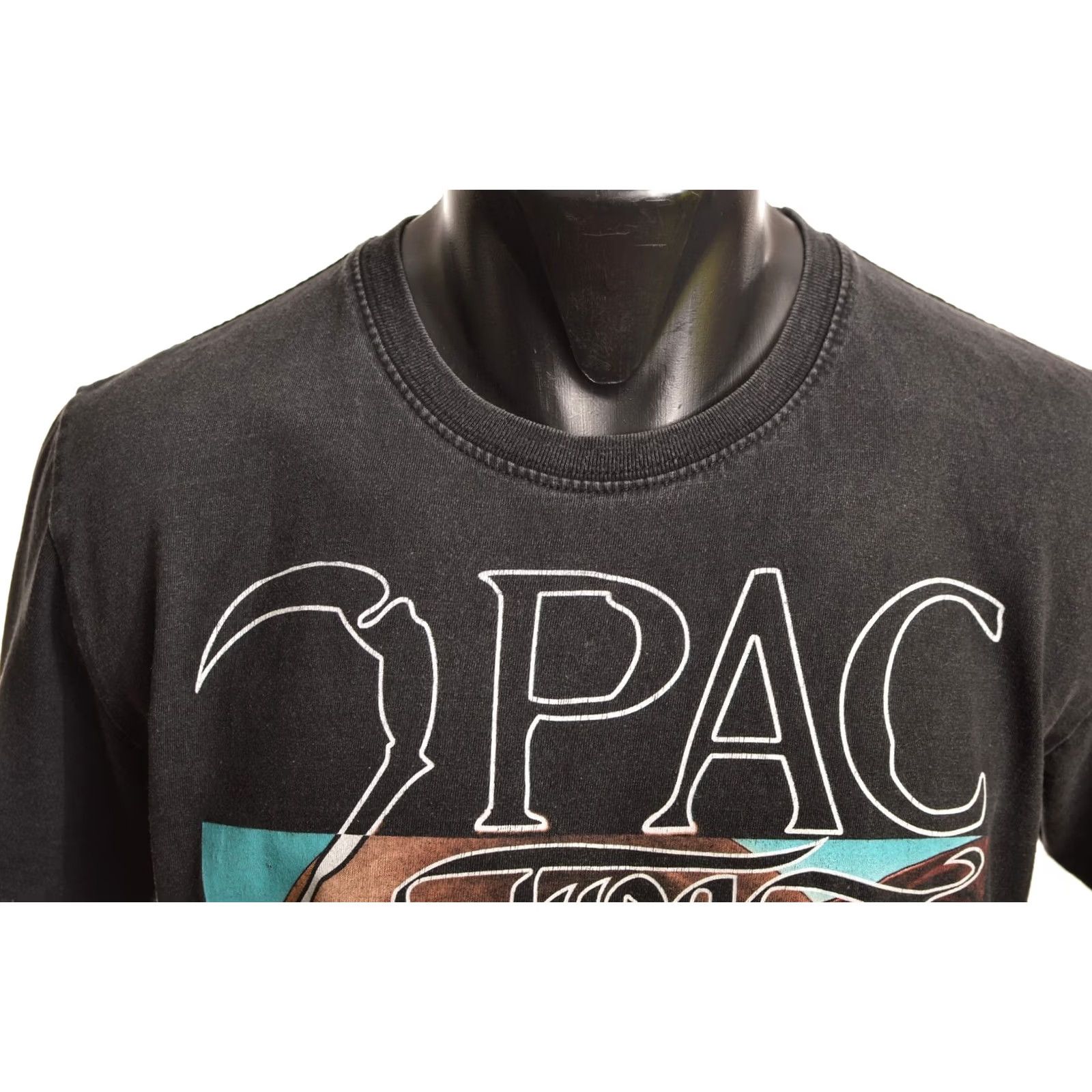 Vintage DDP Rock@Tees 2Pac Tupac Shakur Vintage T-Shirt Tee Size M Shirt Mens Black Size US M / EU 48-50 / 2 - 2 Thumbnail
