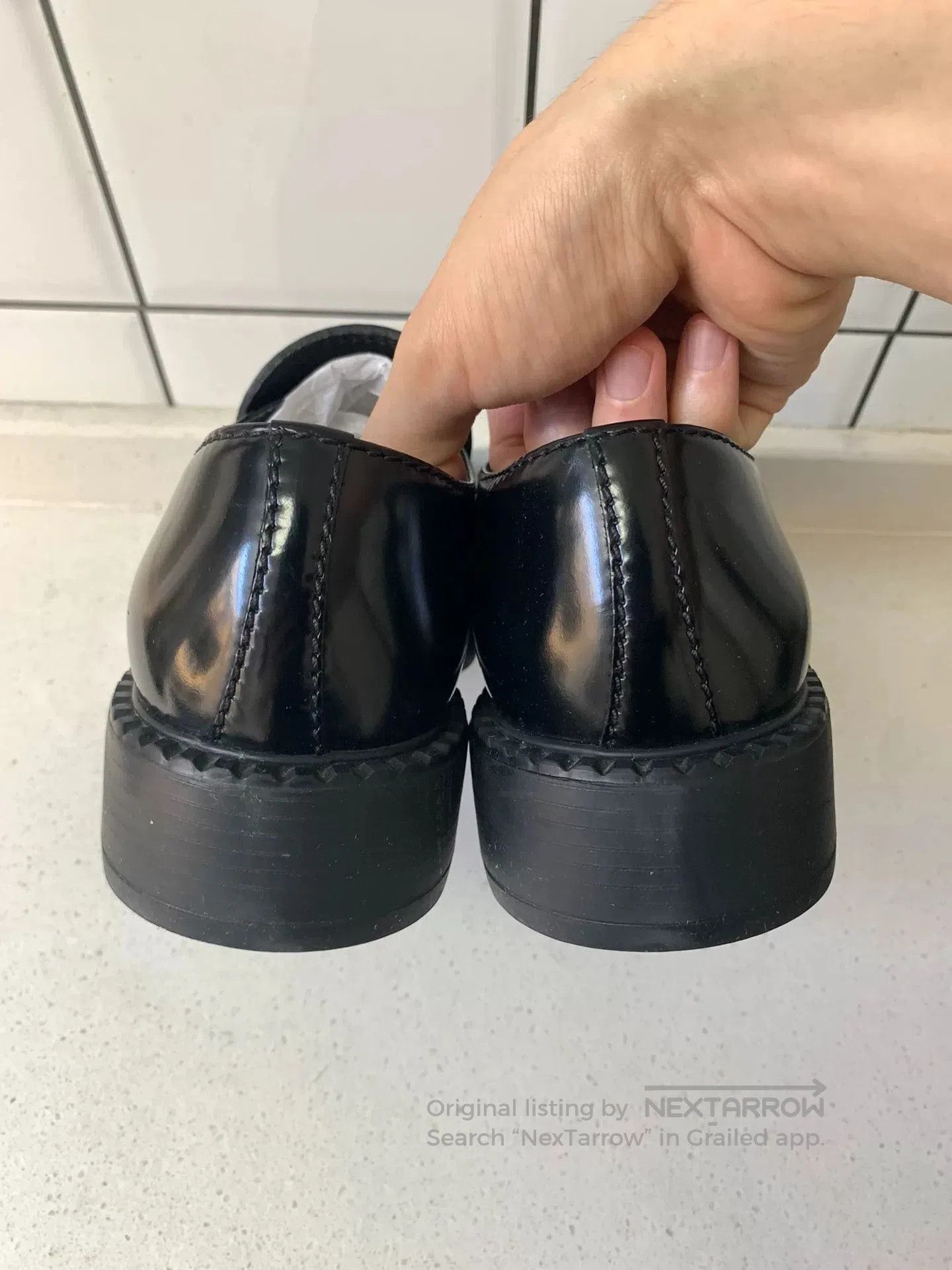 Prada Prada Metal Triangle Logo Loafers. Size US 6 / EU 39 - 5 Thumbnail
