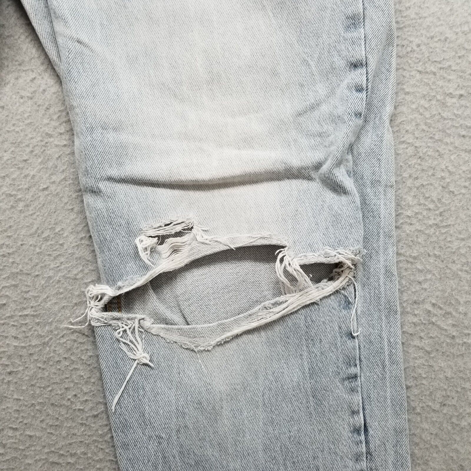 Zara Zara Jeans Womens 27x26 Blue Denim Tapered Distressed Size 27" / US 4 / IT 40 - 5 Thumbnail