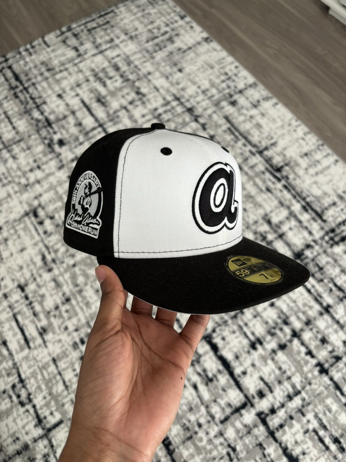 New Era Atlanta Braves Hank Aaron Fitted Hat Size ONE SIZE - 1 Thumbnail