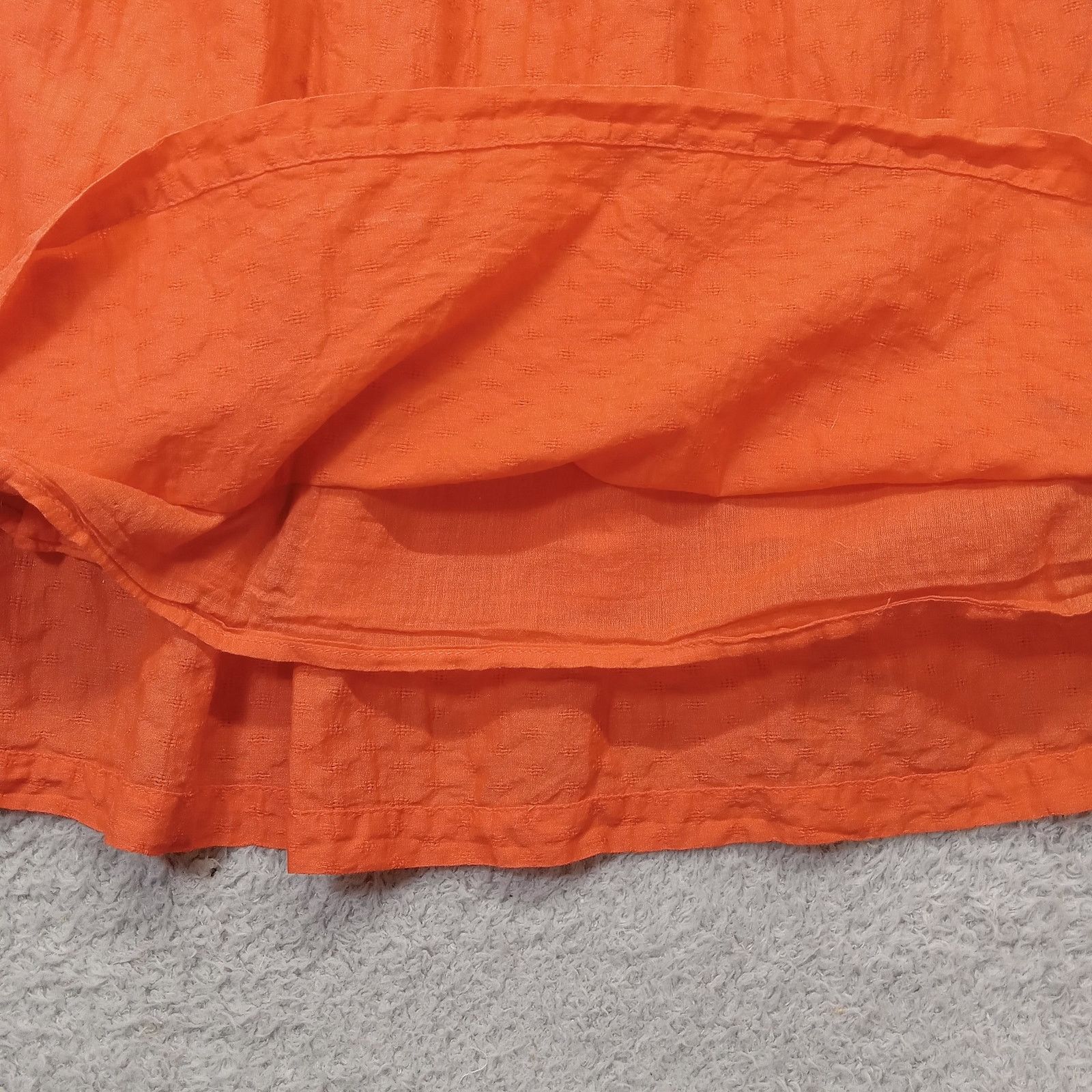 & Other Stories Atmosphere Sun Dress Women's 6 Orange Ruffle Pockets Cotton Size S / US 4 / IT 40 - 5 Thumbnail