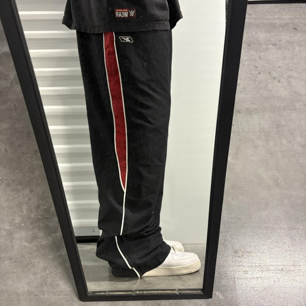 Reebok Crazy Vintage Y2K/2000s Baggy Reebok Black Striped Trackpants! Size US 34 / EU 50 - 1 Thumbnail