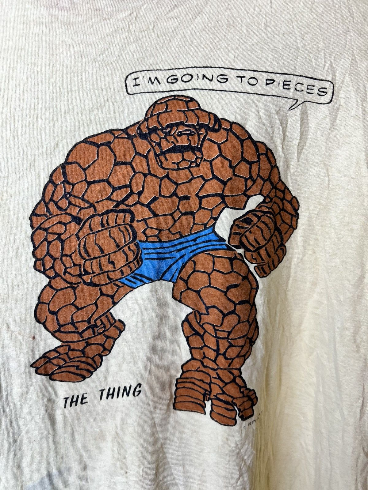 Vintage Vintage Rare Marvel The Thing Shirt 1975 70s Fantastic Four Size US XL / EU 56 / 4 - 5 Thumbnail
