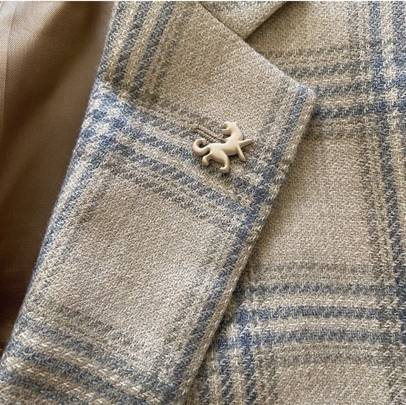 Tombolini Tombolini Wool Silk Blend Jacket Size 52L Size 52L - 3 Thumbnail