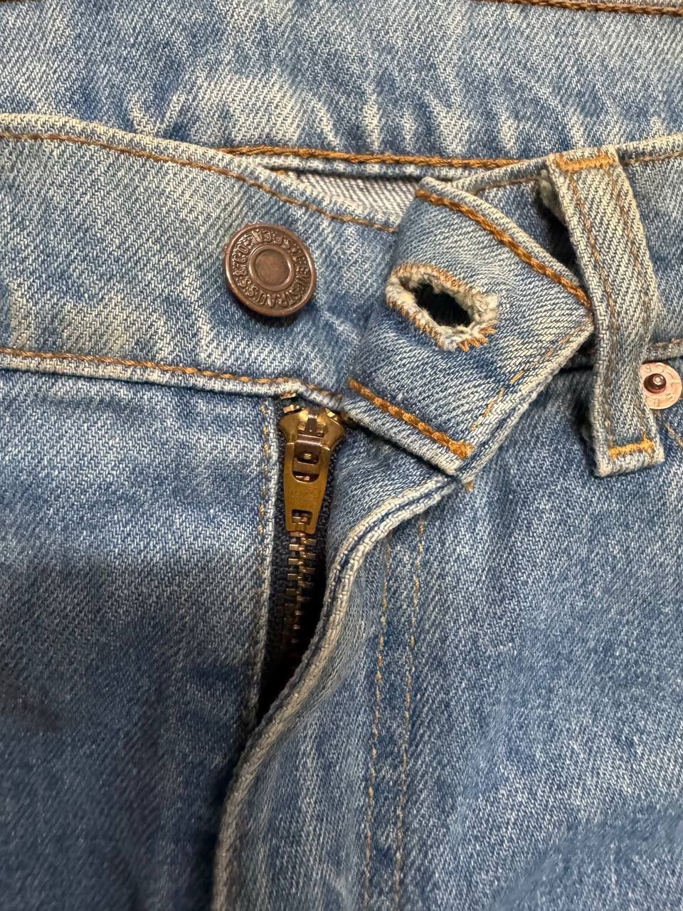 Levi's THRASHED Vintage 2000s Levi’s 515 Rusty Dirty Blue Denim Size US 32 / EU 48 - 9 Thumbnail