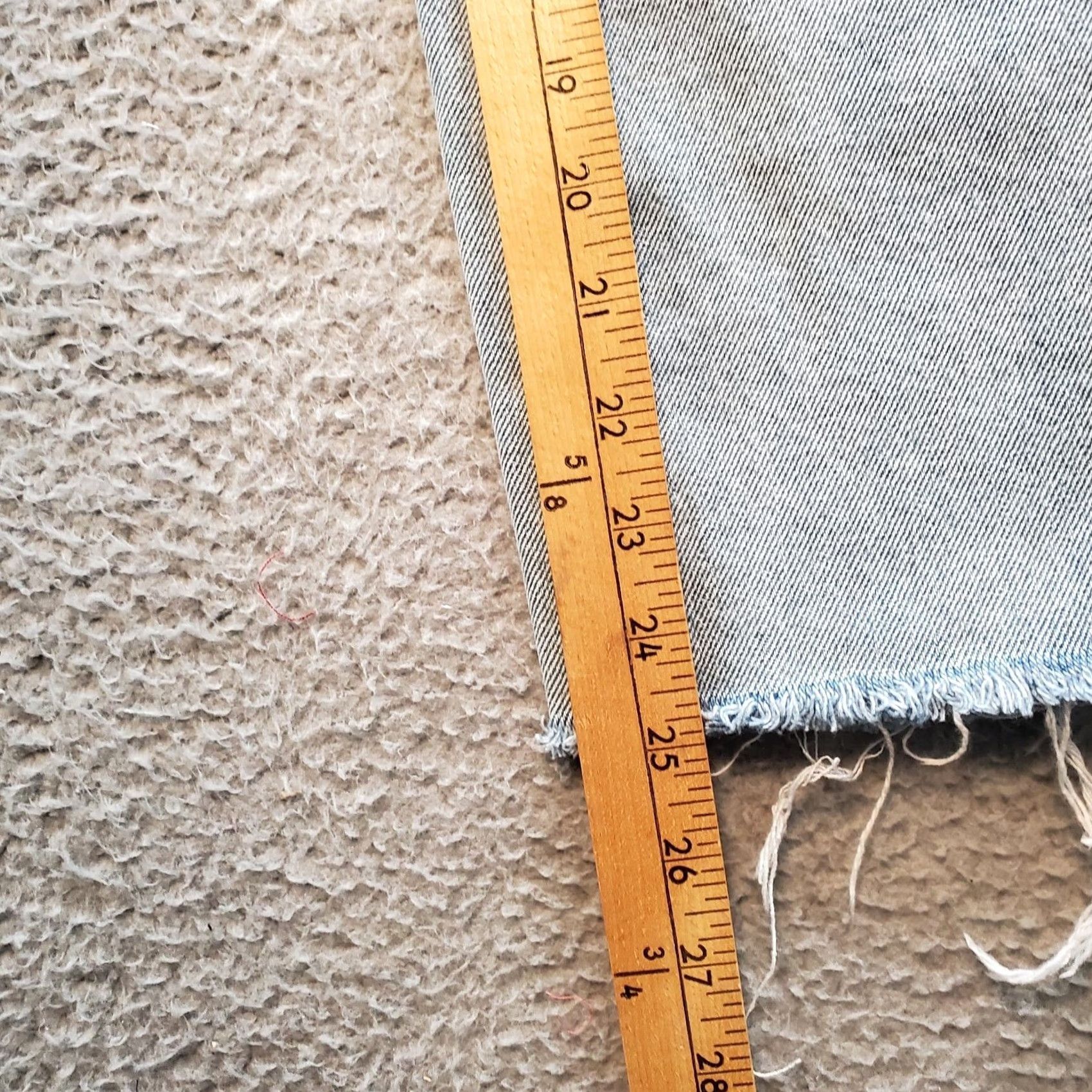 Denime Sincerely Jules Jeans Women's 1/25 Blue Denim Distressed Frayed Hem Flat Front Denim Jeans Size 1 Womens 25in Inseam Mens? Size 25" / US 0 / IT 36 - 4 Thumbnail