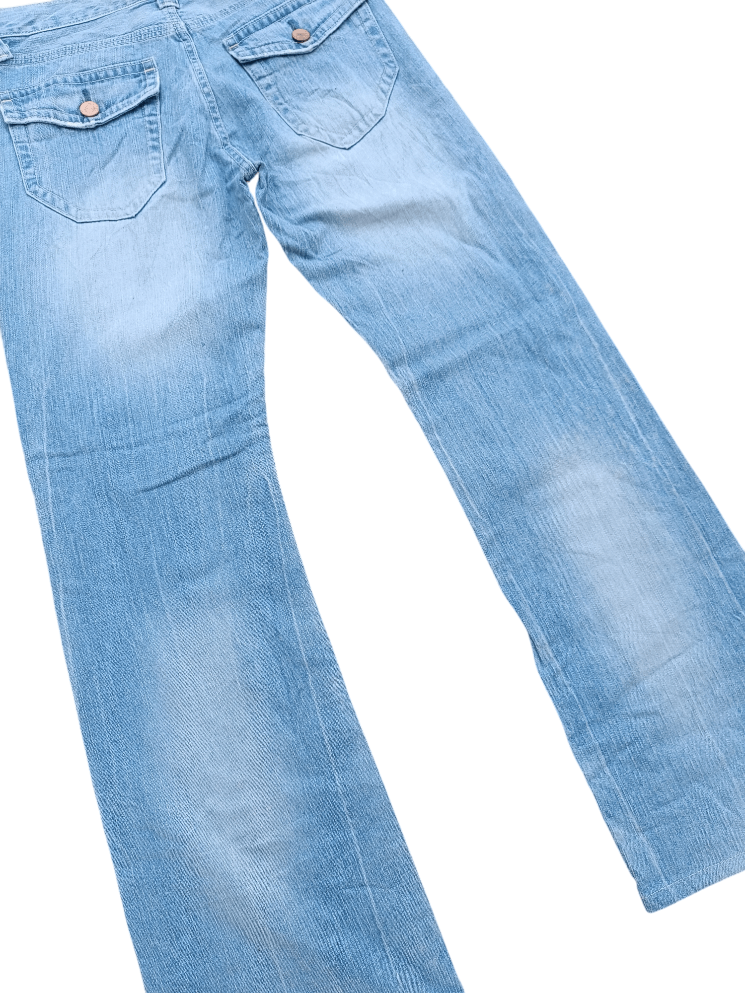 Japanese Brand 💥 Vintage 90s Style Uniqlo Washed Regular Fit Bootcut Jeans Size US 30 / EU 46 - 18 Thumbnail