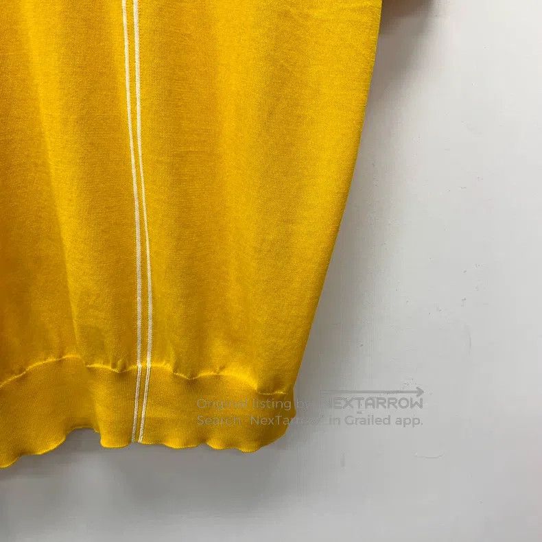 Hermes Hermes Yellow cotton round-neck short-sleeve knit top Size US L / EU 52-54 / 3 - 4 Thumbnail