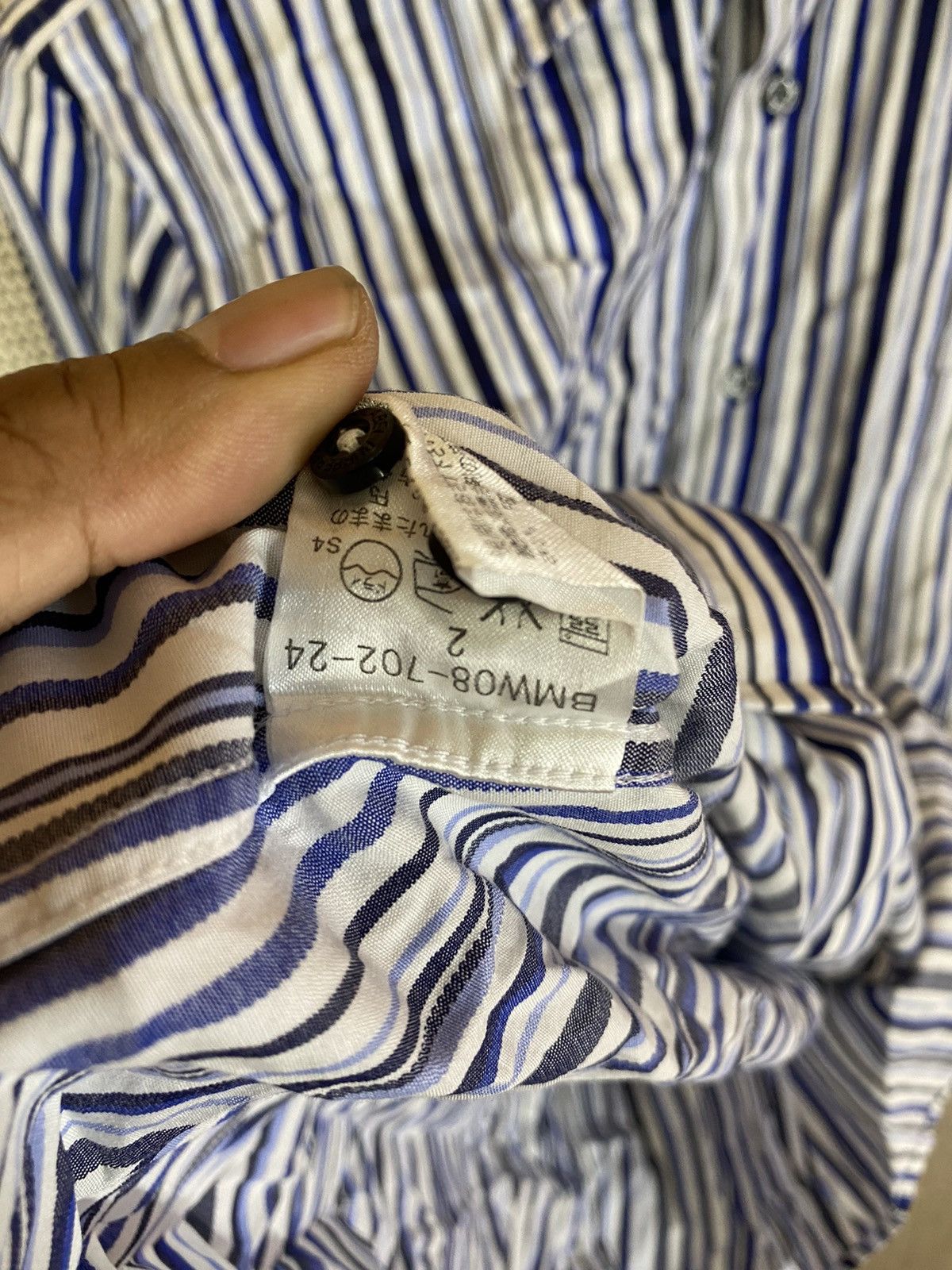 Burberry × Vintage Burberry black label striped shirt button ups Size US M / EU 48-50 / 2 - 6 Thumbnail
