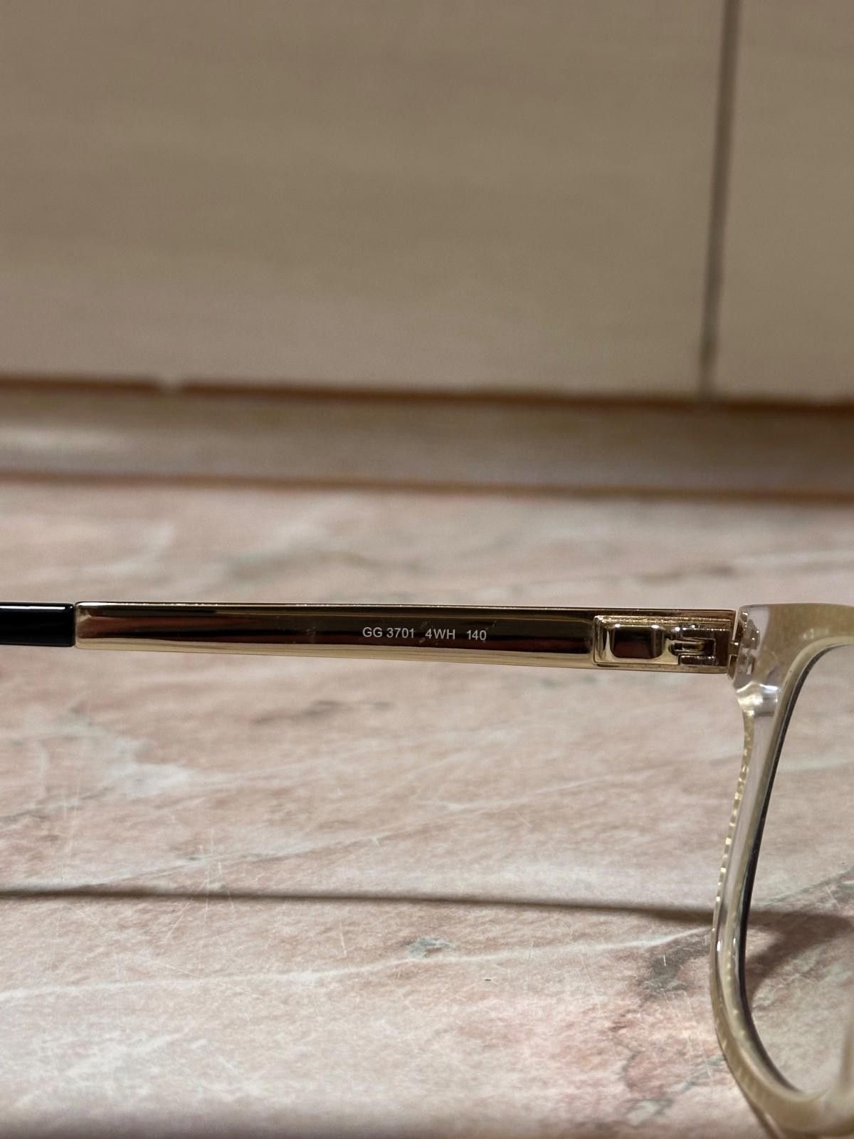 Gucci Eyeglasses Gucci GG-3701 - 4WH BLACK AND GOLD Size ONE SIZE - 6 Thumbnail