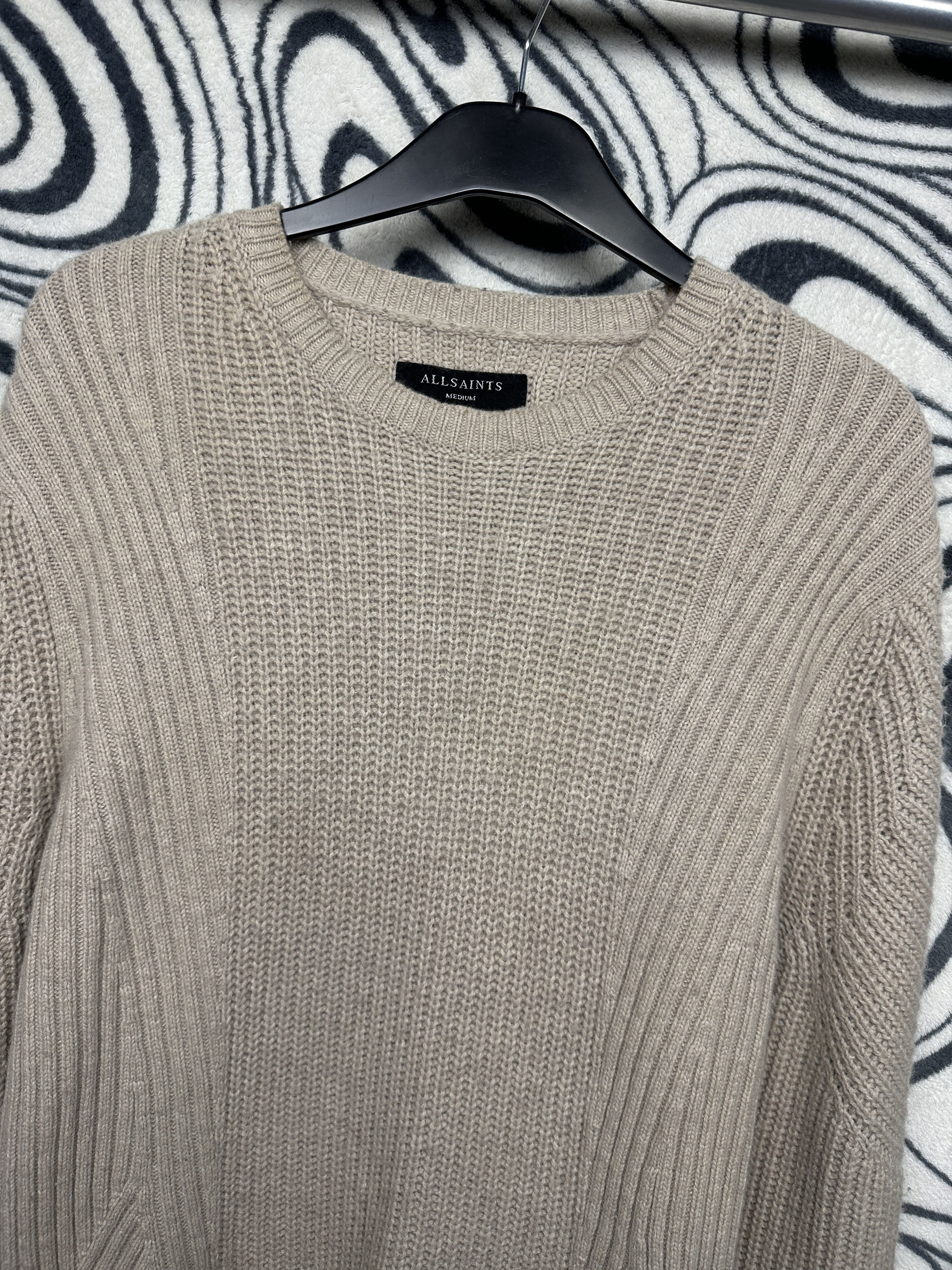Allsaints Allsaints Mens Hiren Crew Neck Wool Knit Sweater Size US M / EU 48-50 / 2 - 2 Thumbnail