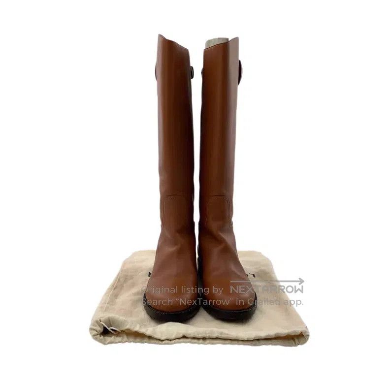Dior Dior Caramel-coloured logo leather knight boots Size US 7 / IT 37 - 8 Thumbnail