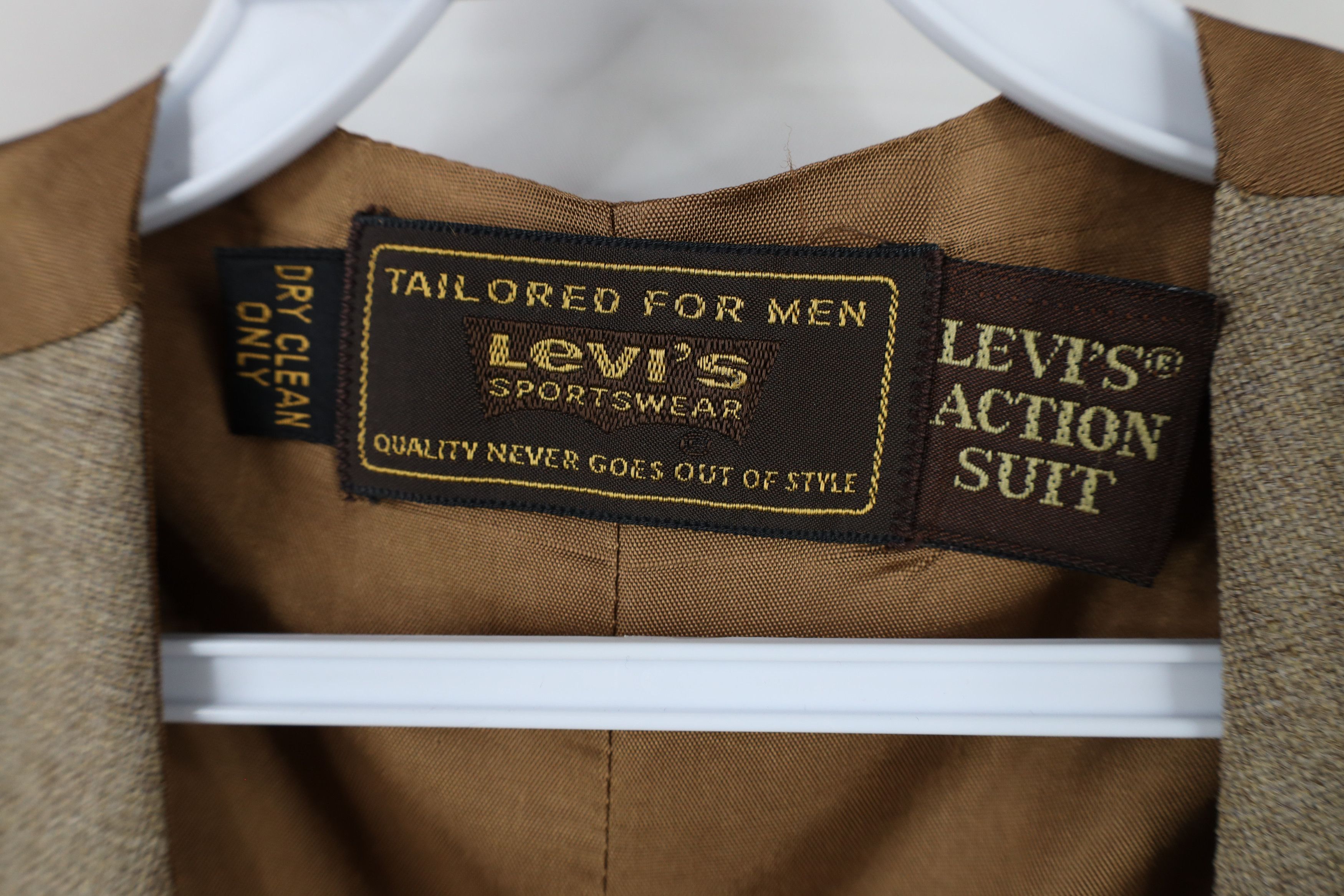 Levi's × Vintage Vintage 70s Levis Button Suit Vest Jacket Brown USA Size US M / EU 48-50 / 2 - 7 Thumbnail