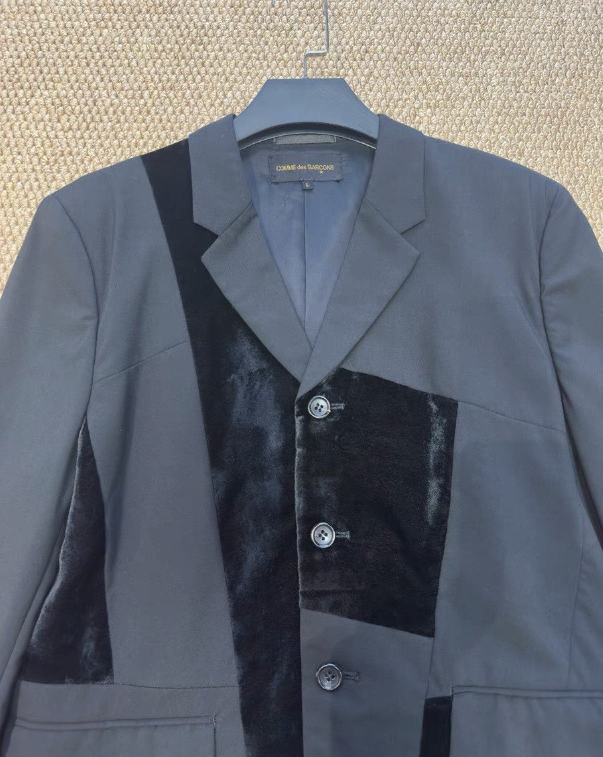 Comme des Garcons COMME des GARÇONS Wool & Velvet Panel Jacket K23 Size US L / EU 52-54 / 3 - 4 Thumbnail