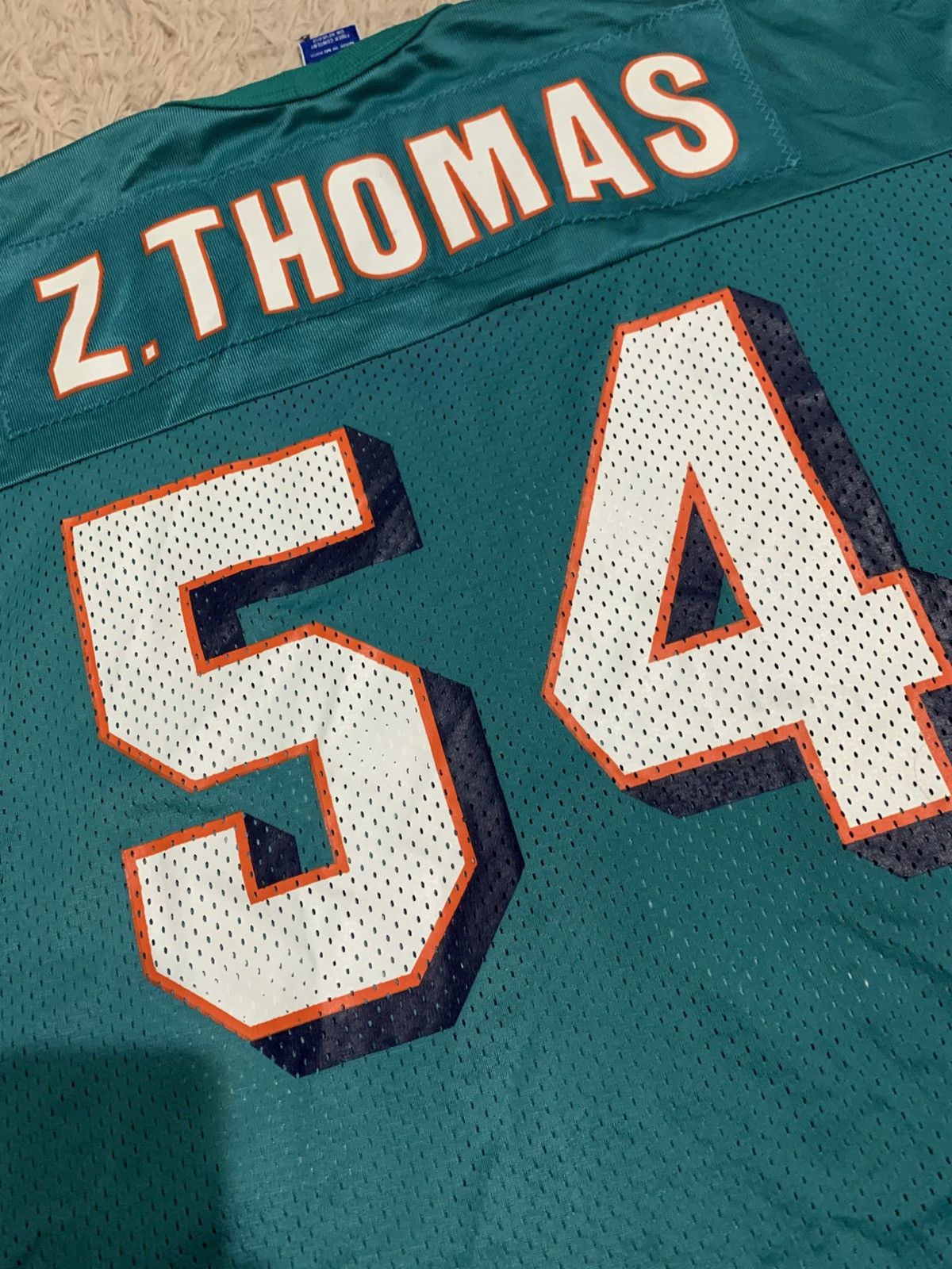 NFL × Vintage Vintage miami dolphins NFL zach thomas jersey by champion Size US XL / EU 56 / 4 - 9 Thumbnail